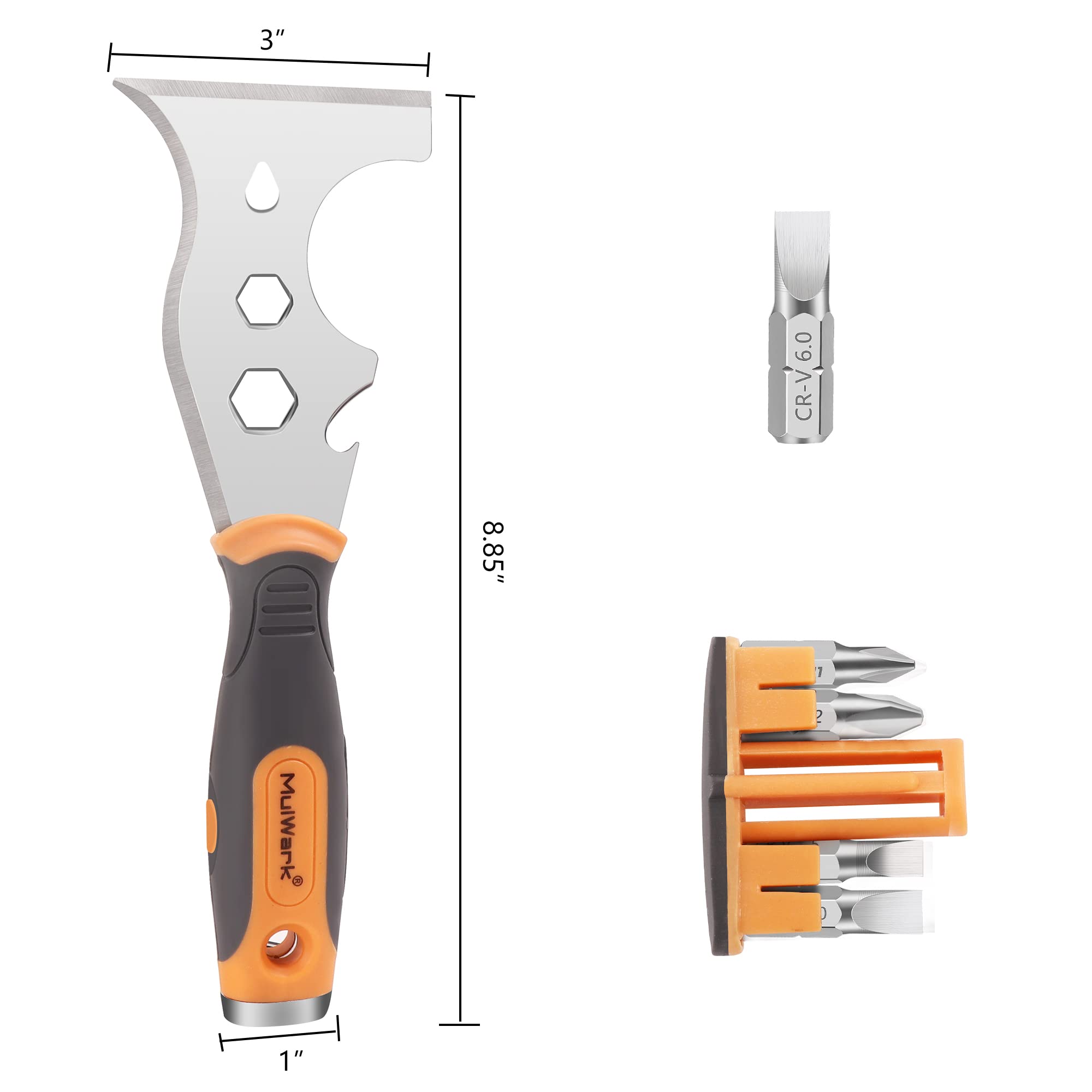 MulWark 16-in-1 Multi-Purpose Stainless Steel Painter's Tool Set - 3