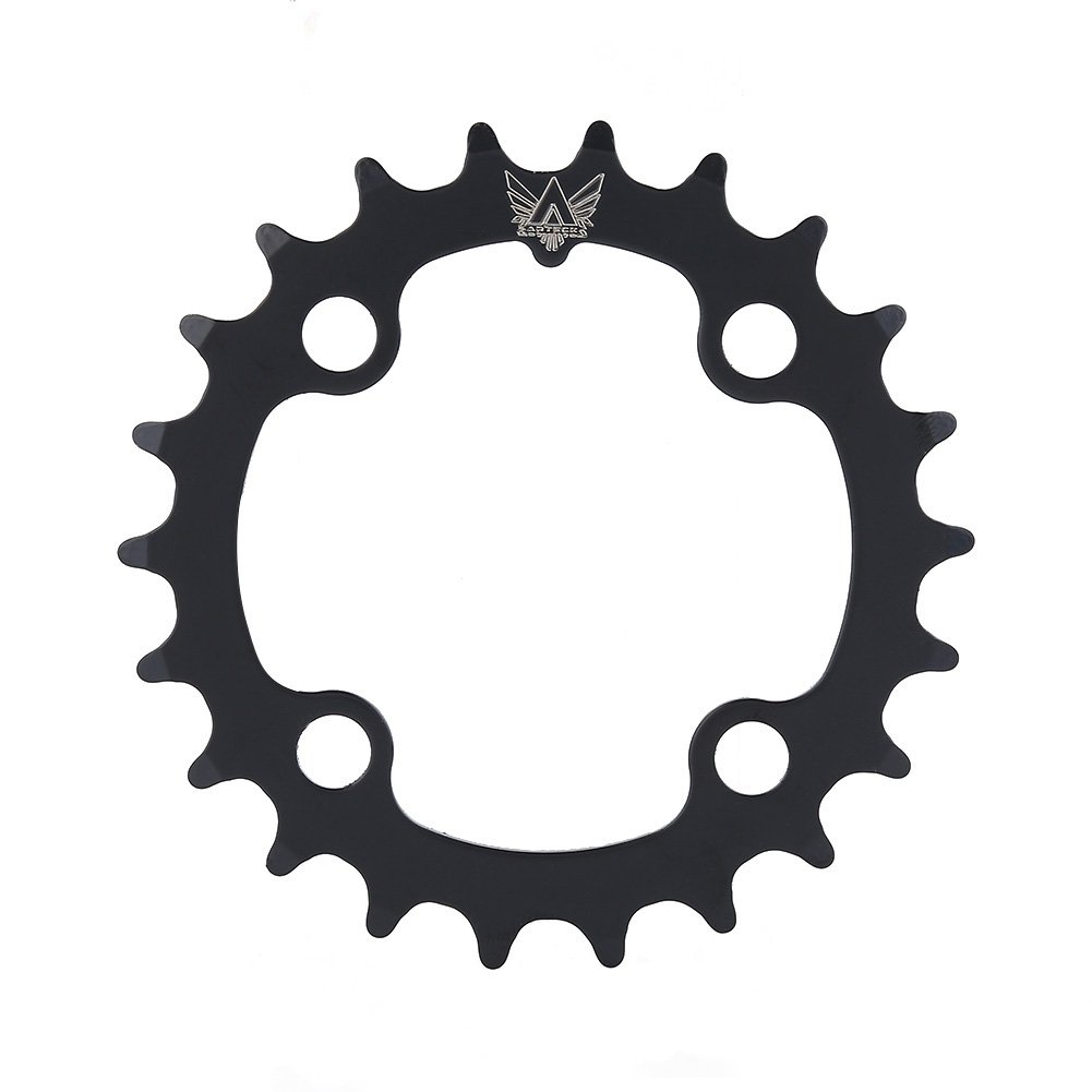 22T Narrow Wide Chainring - BCD 104mm 9 Speed Carbon Steel Bike Chainring for Mountain Bikes, e-Bikes & Fat Bikes | Durable Single Chainring for Enhanced Chain Retention & Smooth Riding Experience | Perfect for Trail Riding, Commuting & Off-Road Adventures
