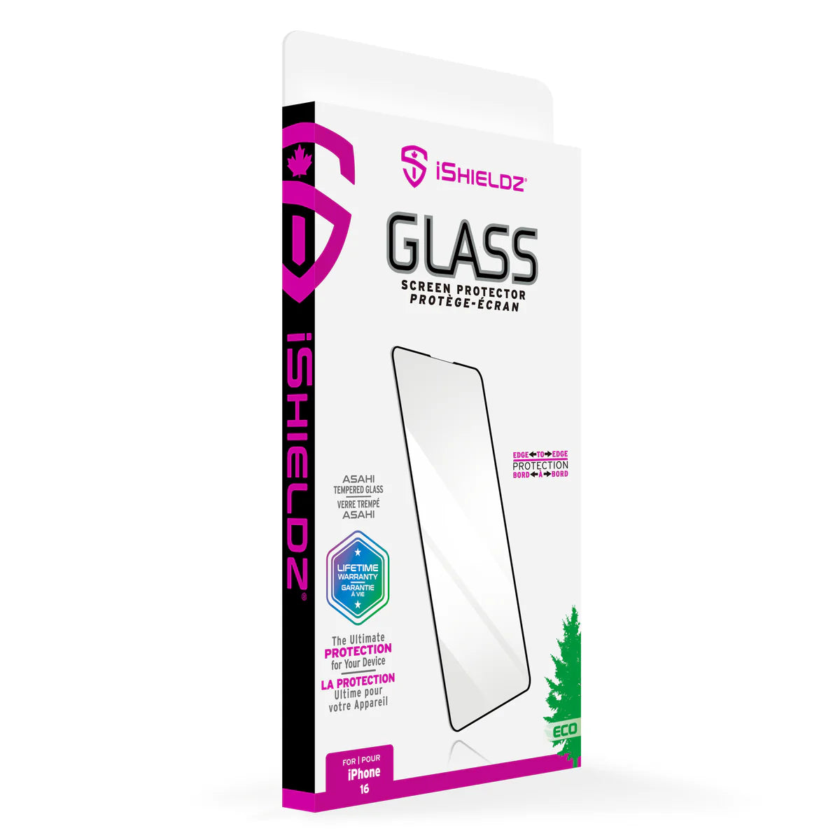 iPhone 16 Screen Protector - iShieldz Edge to Edge Full Coverage Tempered Glass - Anti-Scratch, Bubble-Free Installation - Perfect for Daily Use & Outdoor Activities
