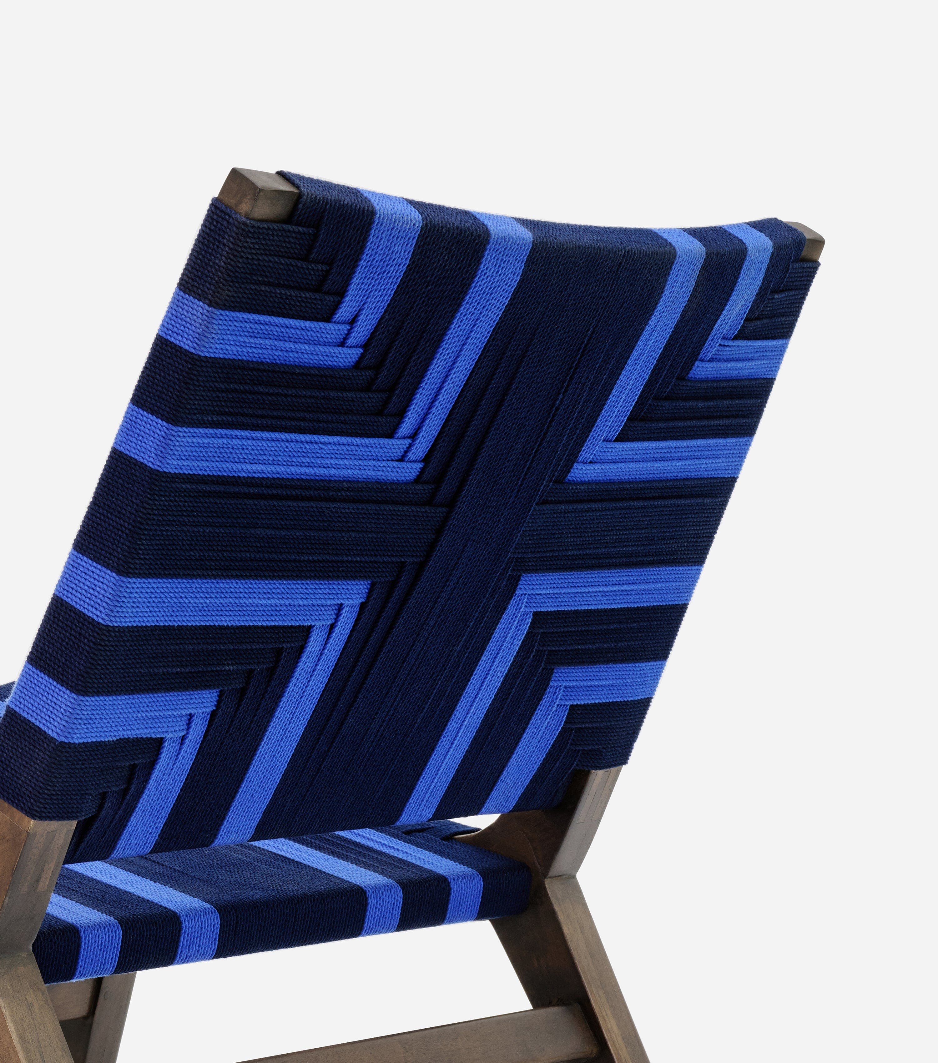 Casares Lounge Chair - Mid-Century Modern Accent Chair with Midnight Blue Pattern, Perfect for Living Room, Bedroom, or Office Decor