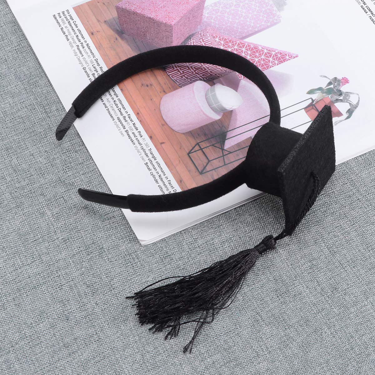 Graduation Headbands for Women & Kids - Bulk Black Hair Bands with Cap for Doctoral, Party & Grad Ceremony - Perfect for Graduation Photos, School Events & Celebrations