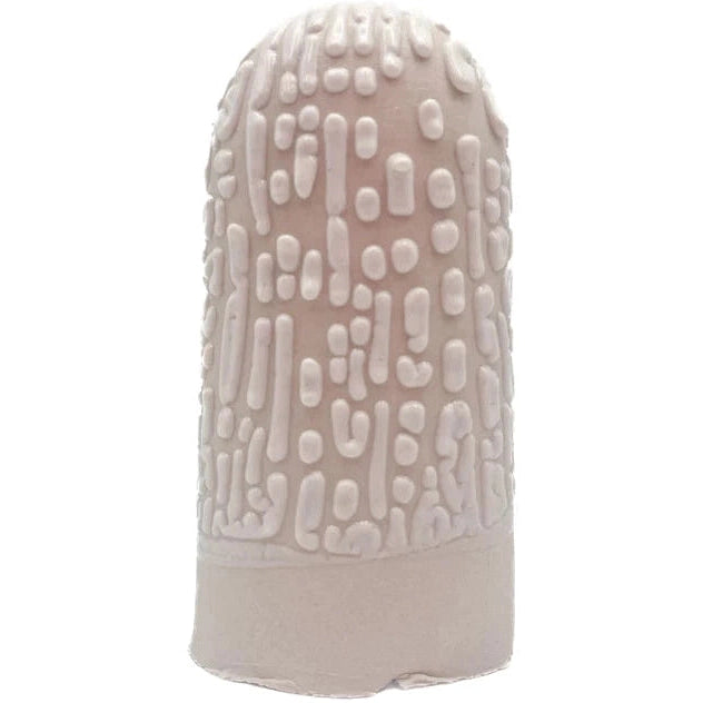 Ritual Glaze Ceramic Vase - 5.6 Inch Handmade White Crawl Design for Home Decor, Wedding Centerpiece & Gift Idea