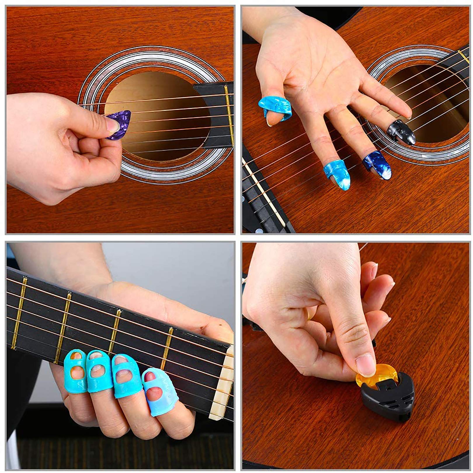 Vilihkc 65-Piece Guitar Accessories Kit with Strings, Picks, Capo, Thumb Picks, String Winder, Bridge Pins & Tools - Perfect for Guitar Maintenance, Practice & Live Performances
