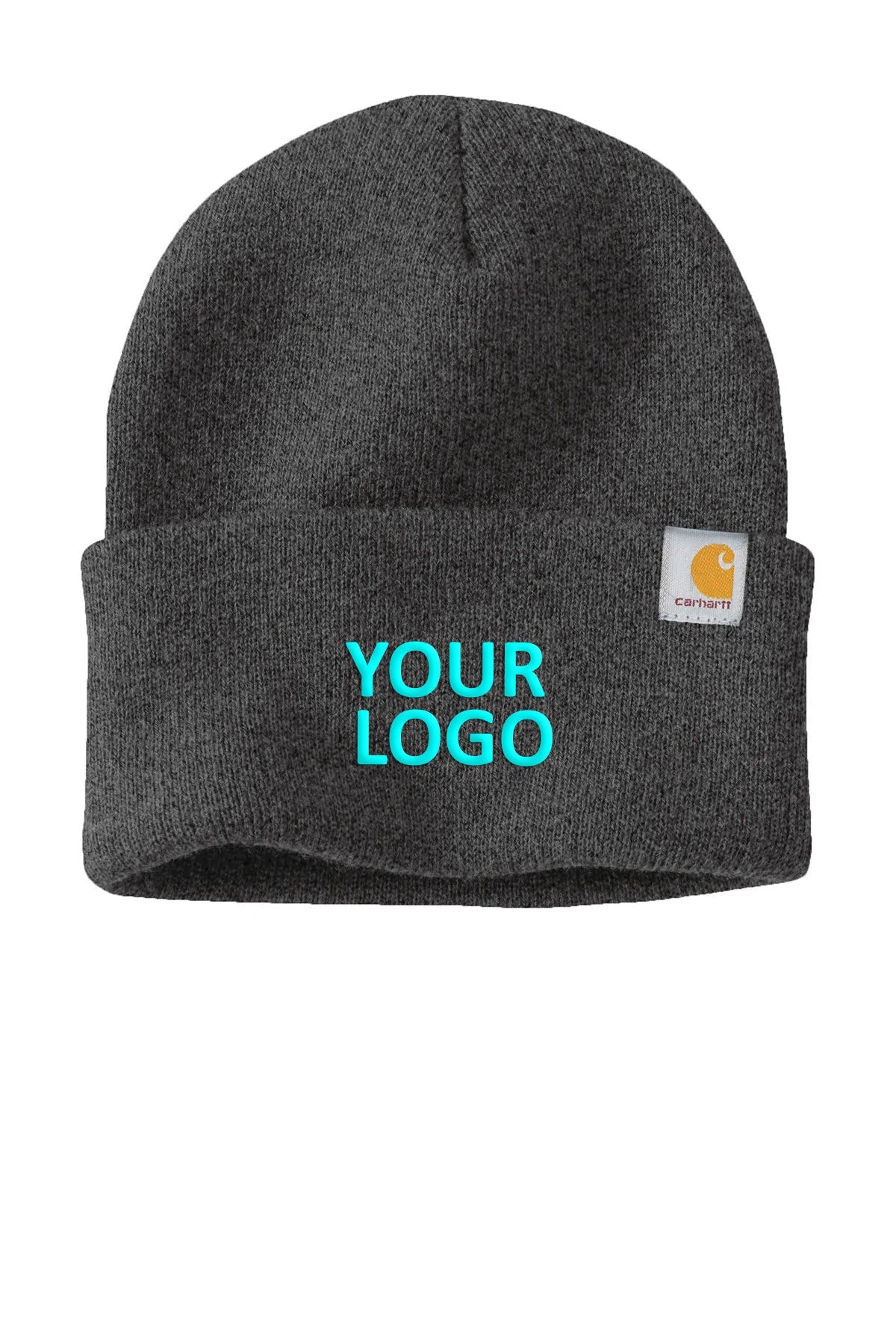 Carhartt Custom Watch Caps for Men & Women - Coal Heather Color, Adjustable Snapback Hats for Outdoor Work & Casual Wear