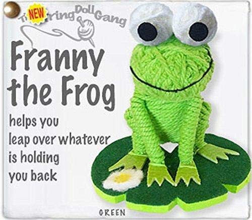 Franny the Frog Original Handmade String Doll Keychain Clip - Cute Kawaii Frog Keyring for Backpacks, Bags, Gifts & Collectibles