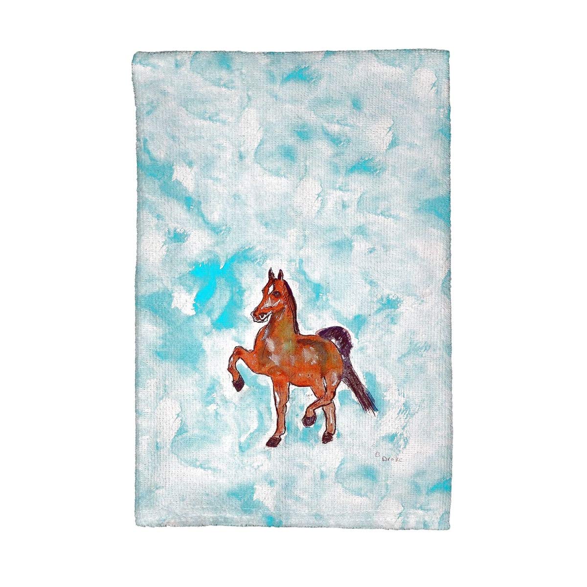 Betsy Drake KT943 Absorbent Cotton Kitchen Towel Set - Horse Design for Farmhouse Decor, Dish Drying, Hand Towels & Home Decor