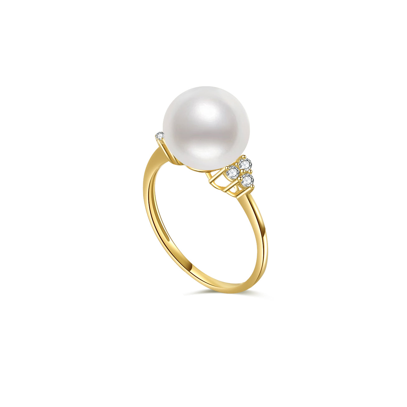 18K Gold Freshwater Pearl Ring KR00040 | Elegant Pearl Jewelry for Women | Perfect for Weddings, Anniversaries & Special Occasions