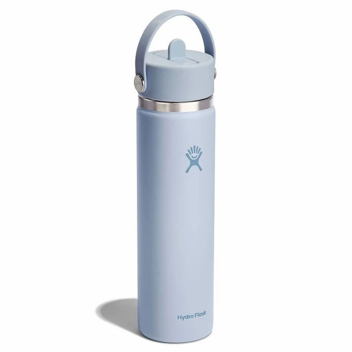 24 oz Wide Mouth Water Bottle with Flex Straw Cap - Leak Proof & BPA Free - Perfect for Gym, Hiking, Travel & Everyday Hydration
