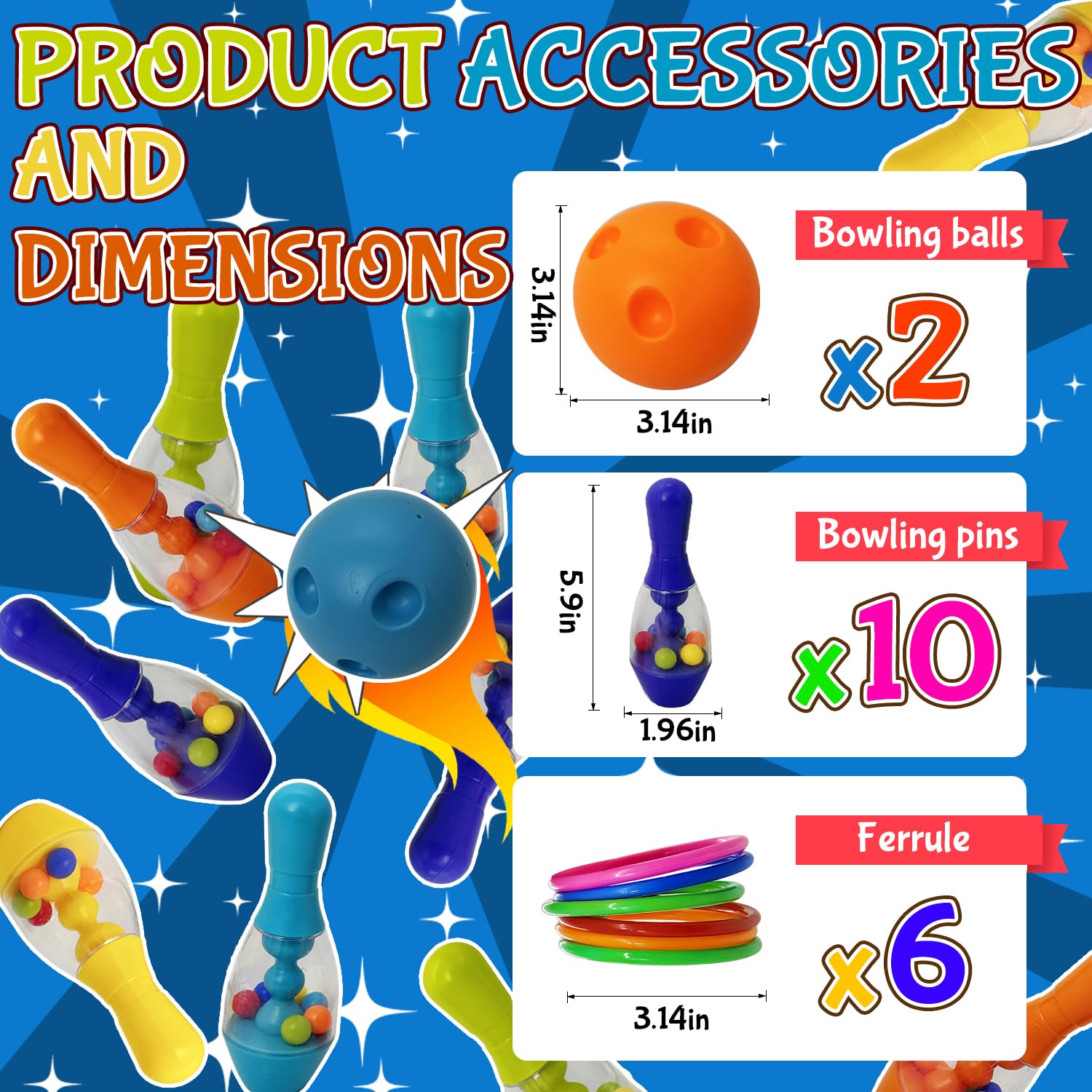 Kids Bowling Set for Toddlers 1-3 Years - Outdoor Sports Toys for Boys & Girls - First Birthday Gift for Baby - Perfect for Backyard Games, Lawn Play & Birthday Parties
