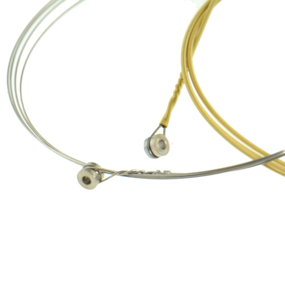 Premium Swhmc Acoustic Guitar Strings - Nickel Alloy Set (E-.010, B-.013, G-.023, D-.030, A-.036, E-.046) - Clear & Gold Finish - 6 Individually Packed Strings - Perfect for Studio Recording & Live Performances