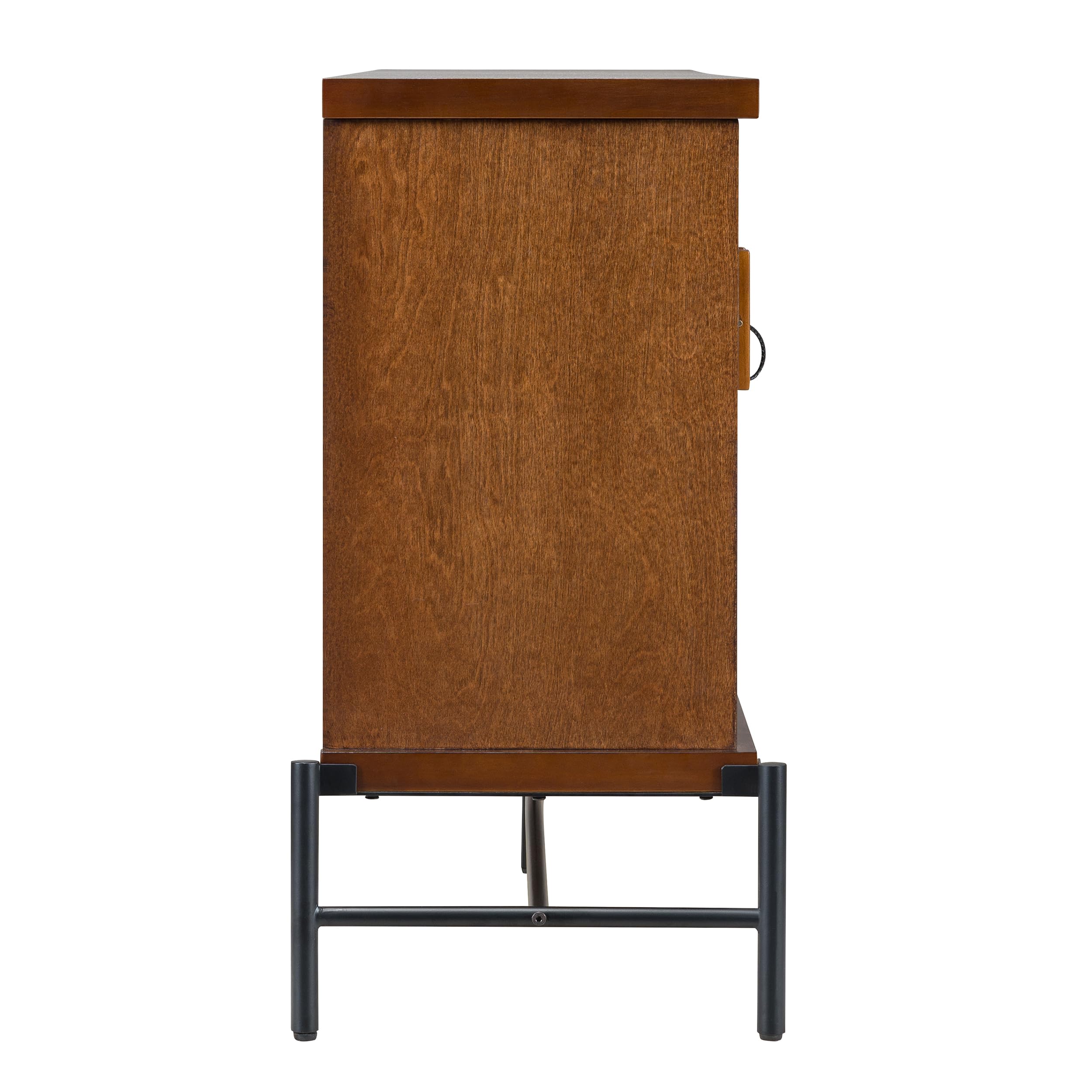 SEI Furniture Chalford TV Stand Sideboard Cabinet - Black Modern Entertainment Center for Living Room, Bedroom & Home Theater Storage