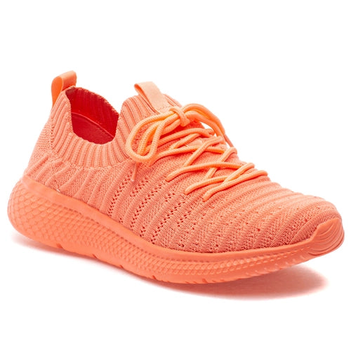 Dyann Knit Sneakers for Women - Comfortable Orange Knit Shoes | Casual Walking, Running & Everyday Wear