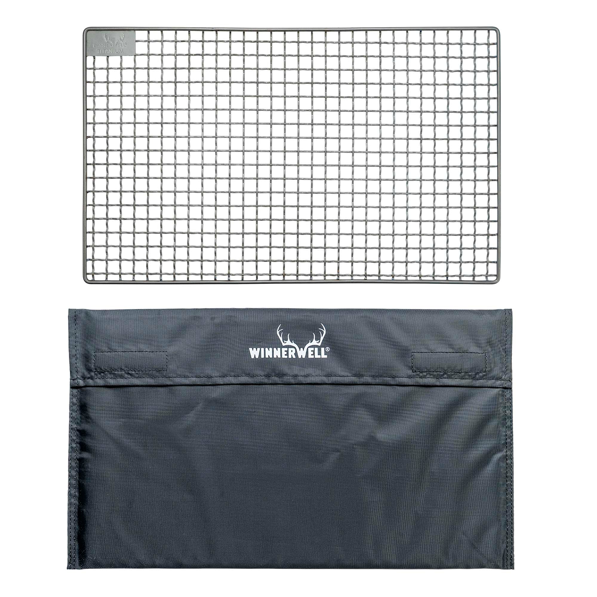 Premium Titanium Grill Net - Large Size for BBQ, Camping & Outdoor Cooking - Durable & Lightweight for Grilling Steak, Fish & Vegetables