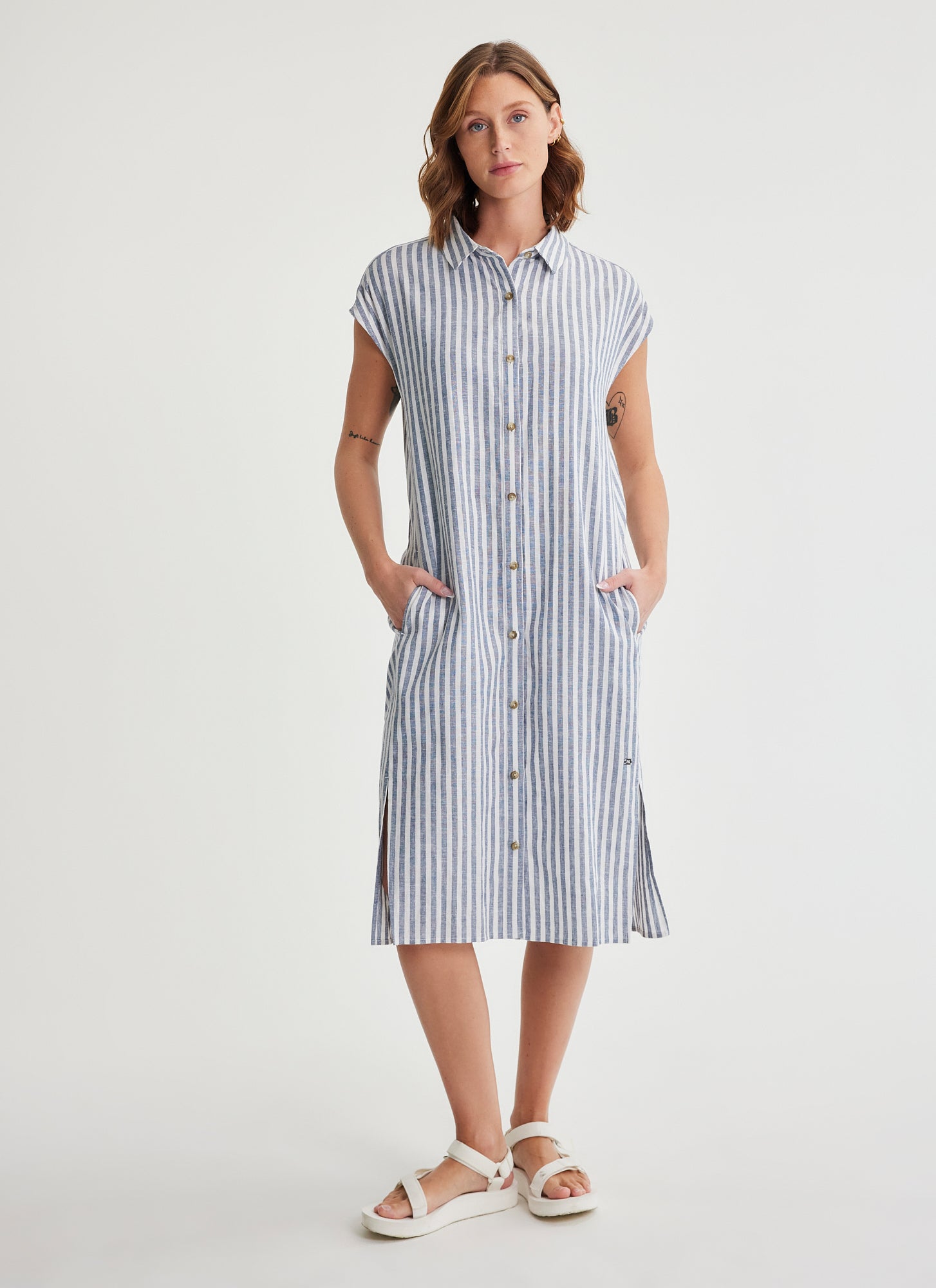 KELLY Women's Long Sleeve Button Down Shirt Dress - Elegant Casual Blouse Dress for Office, Date Night & Spring Outfits