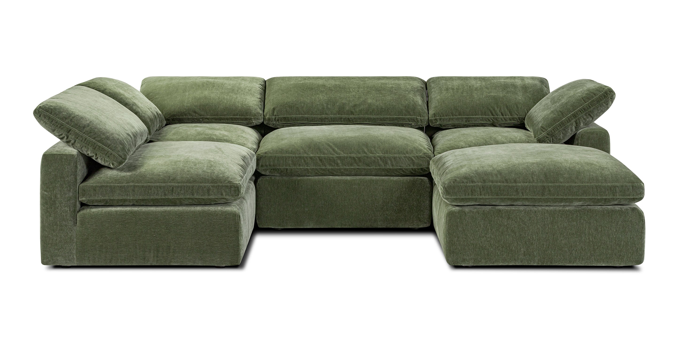 5-Seat Aspen Modular U-Shaped Sectional Sofa - Modern L-Shaped Living Room Couch for Family Gatherings & Movie Nights
