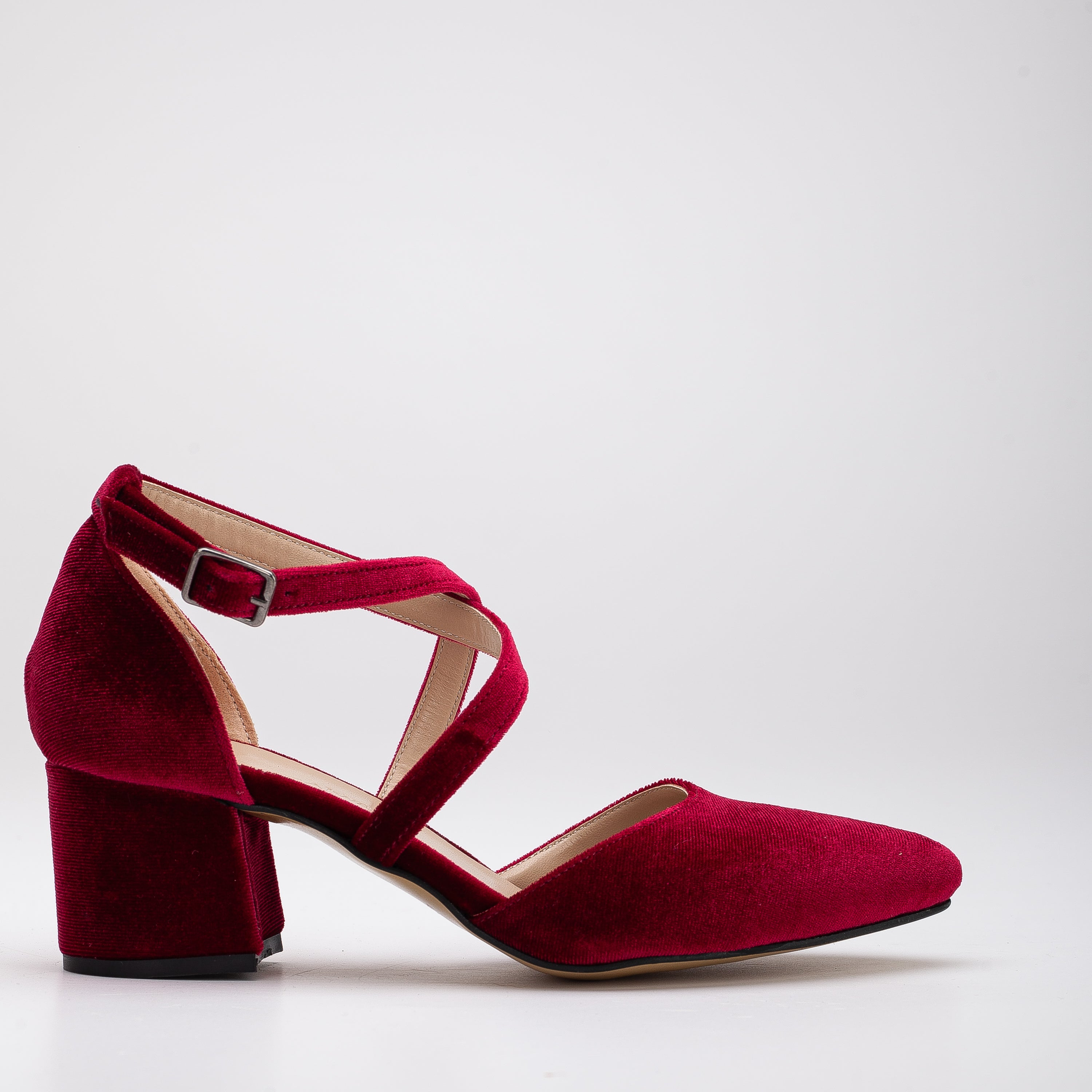 Burgundy Velvet Shoes for Women - Comfortable & Stylish Loafers - Perfect for Casual Wear, Office & Parties