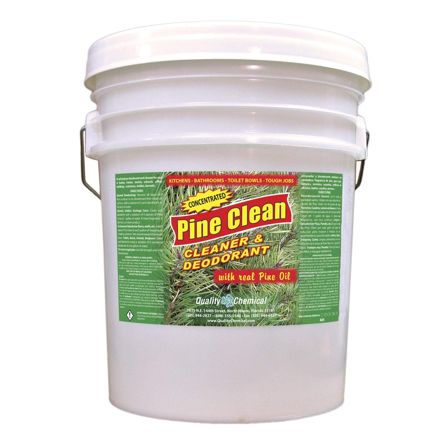 Pine Clean - Powerful Pine Oil Deodorizing Cleaner with Soap, 5 Gallon Pail | Multi-Surface Disinfectant for Home, Kitchen, Bathroom & Commercial Use