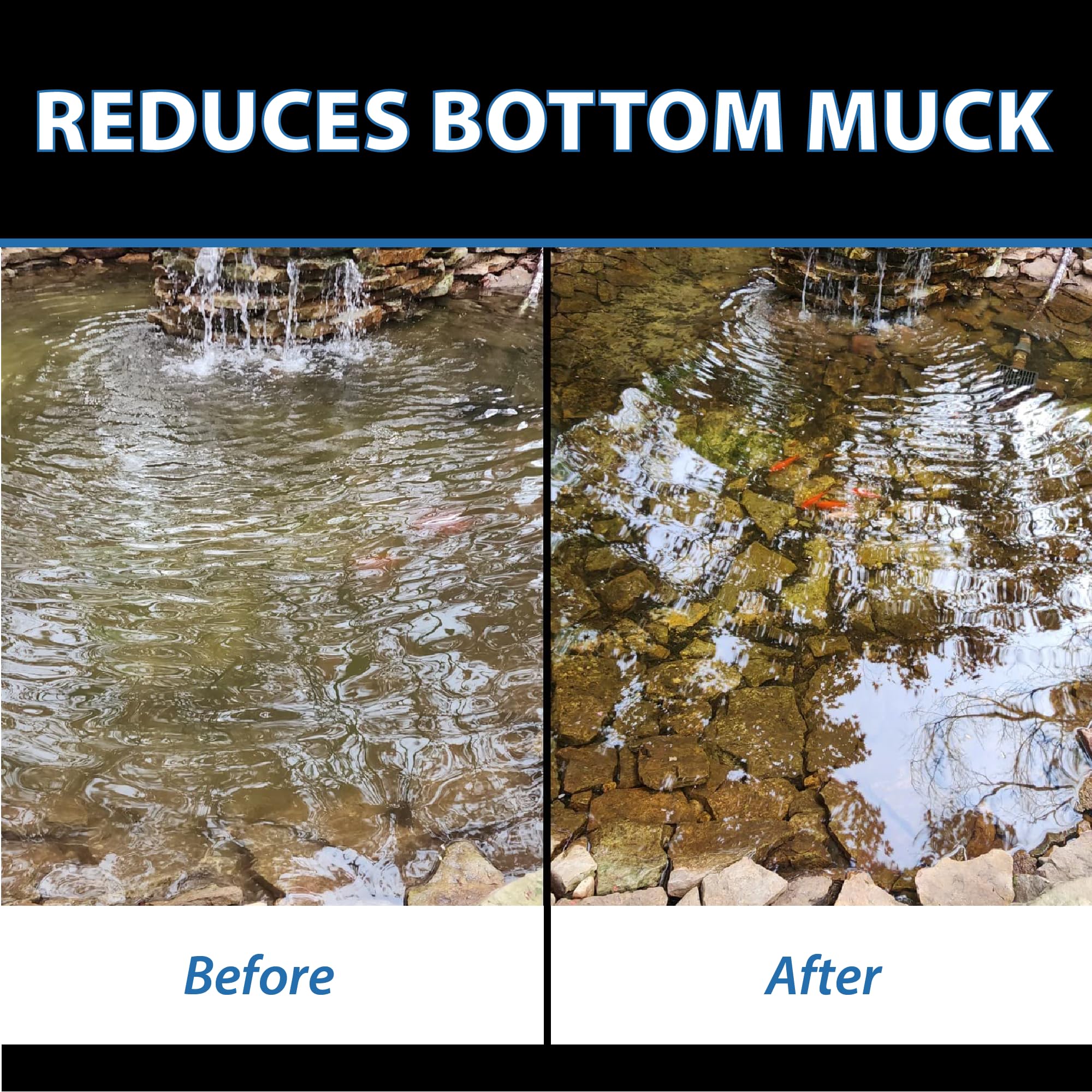 CrystalClear MuckOff Natural Pond Muck Treatment - 384 Tablets for Water Garden, Fountain & Bird Bath Sludge Removal | Safe for Fish, Aquatic Animals & Pets | Beneficial Bacteria & Enzyme Clarifier | Perfect for Backyard Ponds, Decorative Fountains & Wildlife Habitats