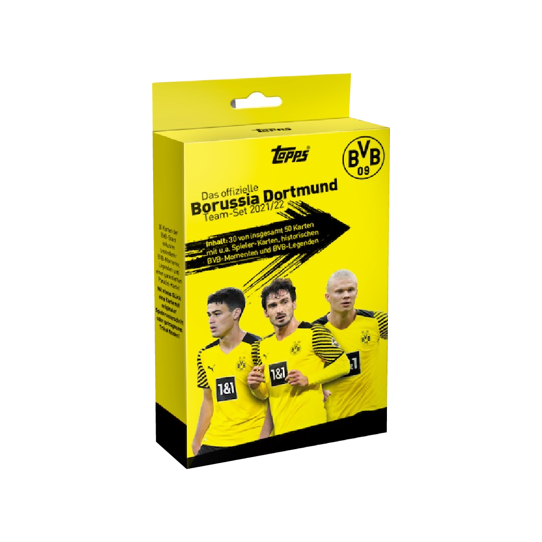 Official Topps Borussia Dortmund 2021/22 Team Set - Collectible Soccer Trading Cards for Fans & Gift Ideas