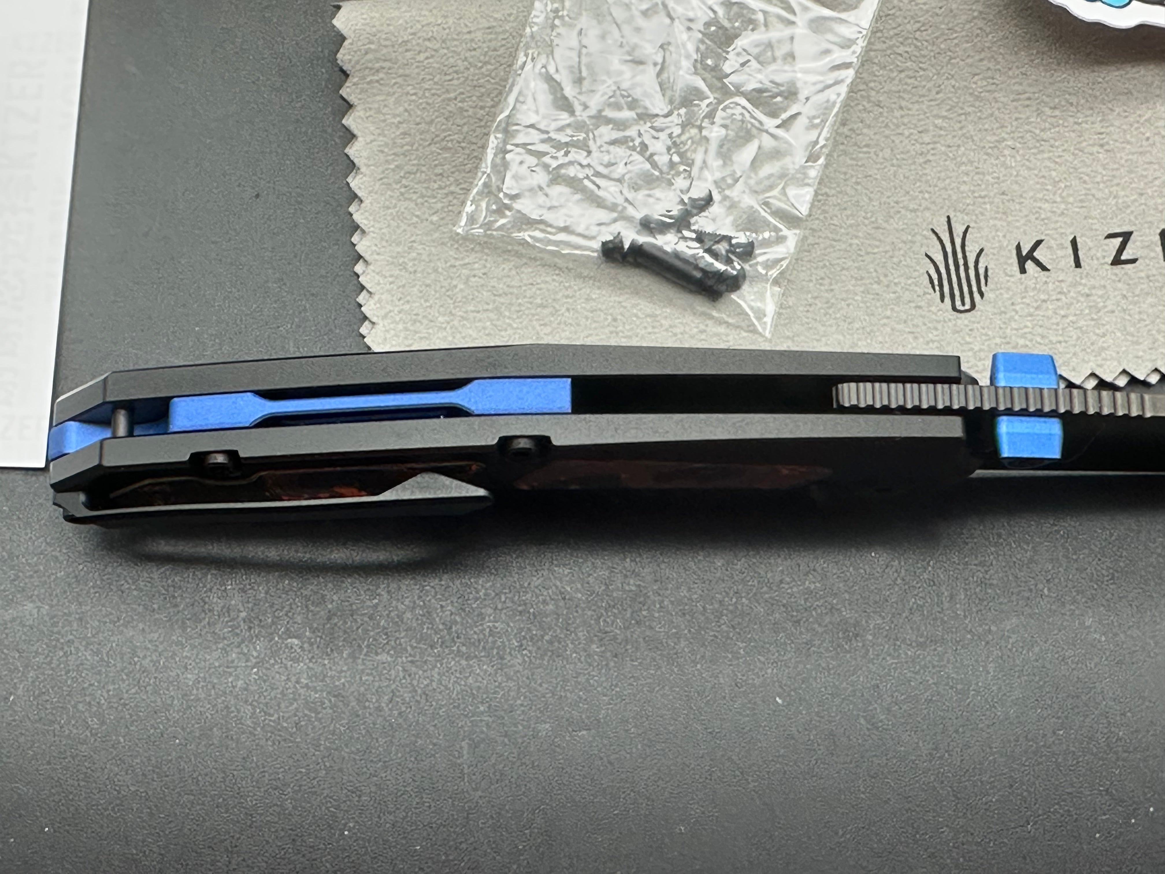 Kizer FEWEED Pocket Knife - S45VN Steel Blade with Titanium Handle & Camo Carbon Fiber Inlay - Perfect for EDC, Outdoor Adventures, and Survival Gear
