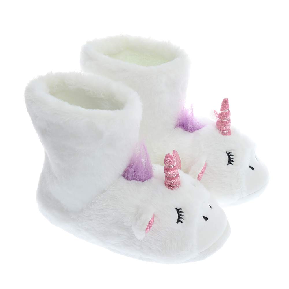 Unicorn Plush Slippers for Women - Soft Fluffy Indoor/Outdoor Sneakers - Cozy Cute Girls House Shoes | Perfect for Lounge, Sleepovers & Gift Giving