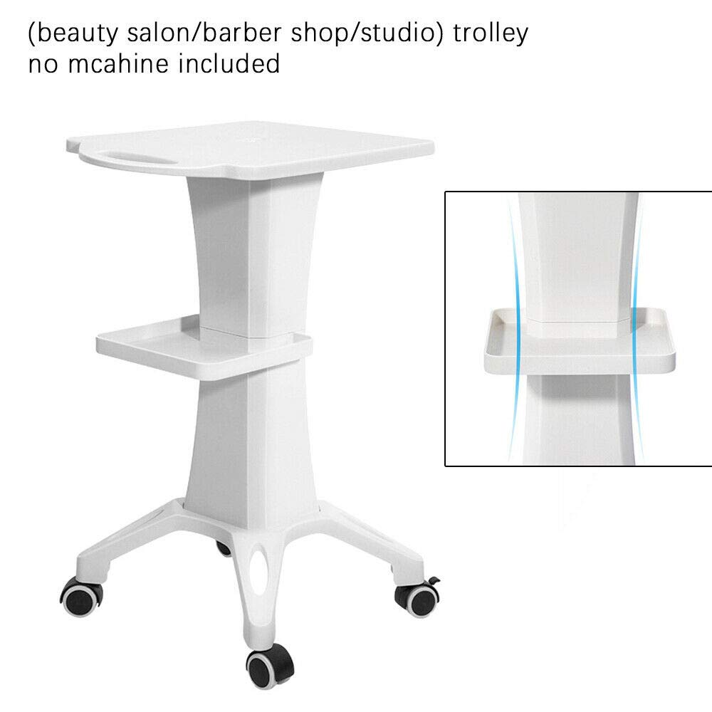 TFCFL Salon Trolley Stand - Professional Rolling Beauty Cart with Wheels for Spa, Hair & Nail Salon - White Mobile Storage Organizer (Model No.7) | Perfect for Salon Stylists, Makeup Artists & Home Beauty Stations