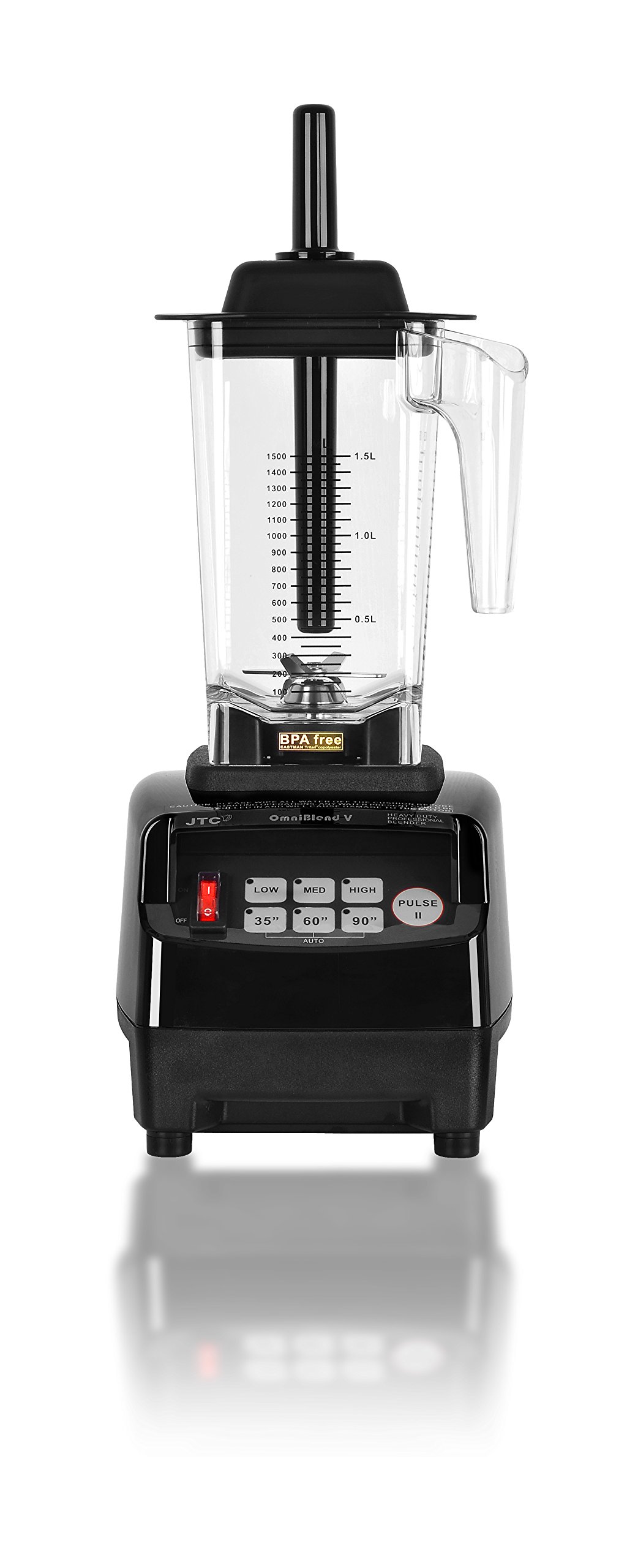 V TM-800A Professional Blender - 1500W High-Speed Countertop Blender with 8 Preset Programs, BPA-Free 72oz Glass Jar, Black - Perfect for Smoothies, Juices, Soups & Food Prep in Home Kitchen