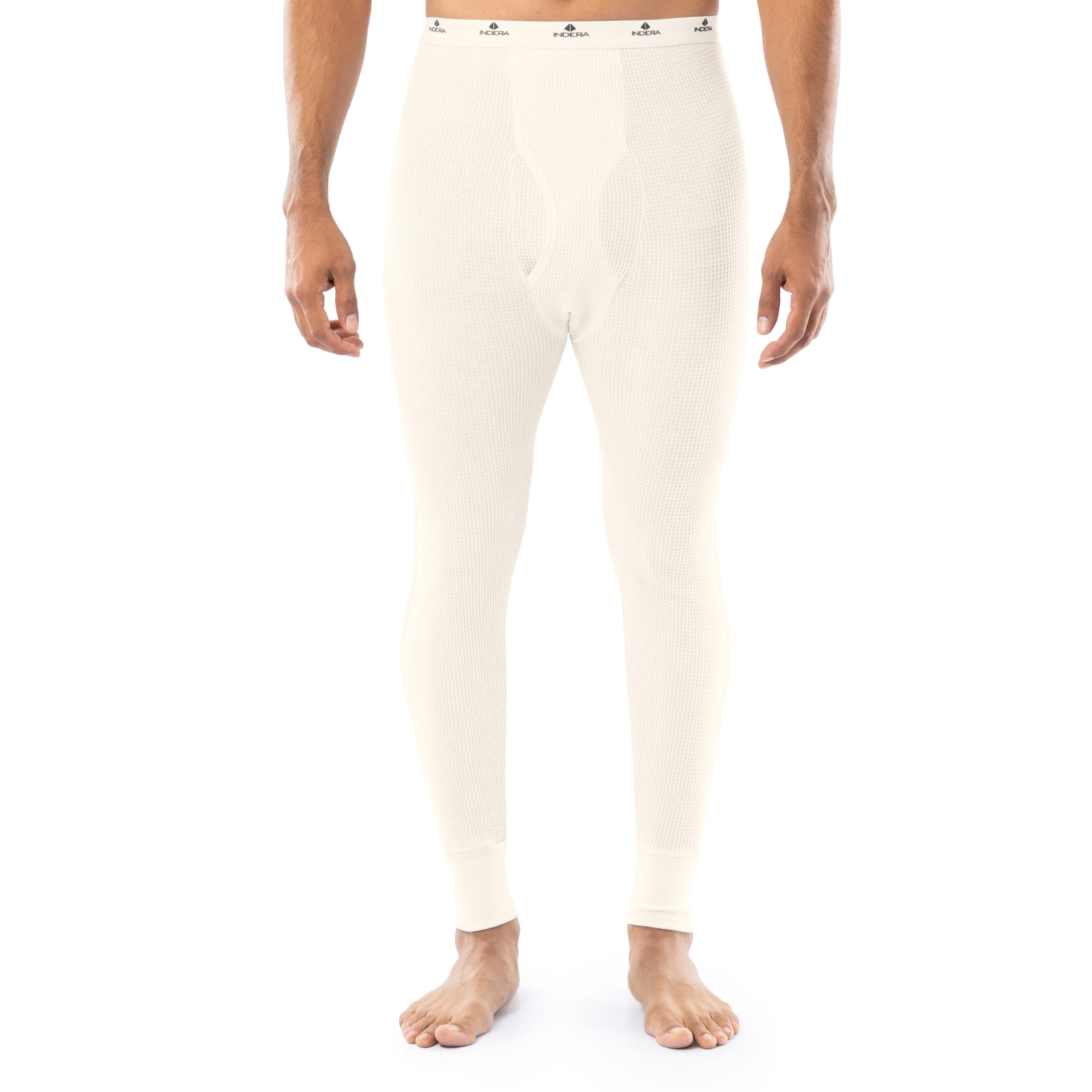 Indera Men's Thermal Underwear Set - Waffle Knit Long Johns for Cold Weather, Base Layer for Winter, Hiking & Outdoor Activities