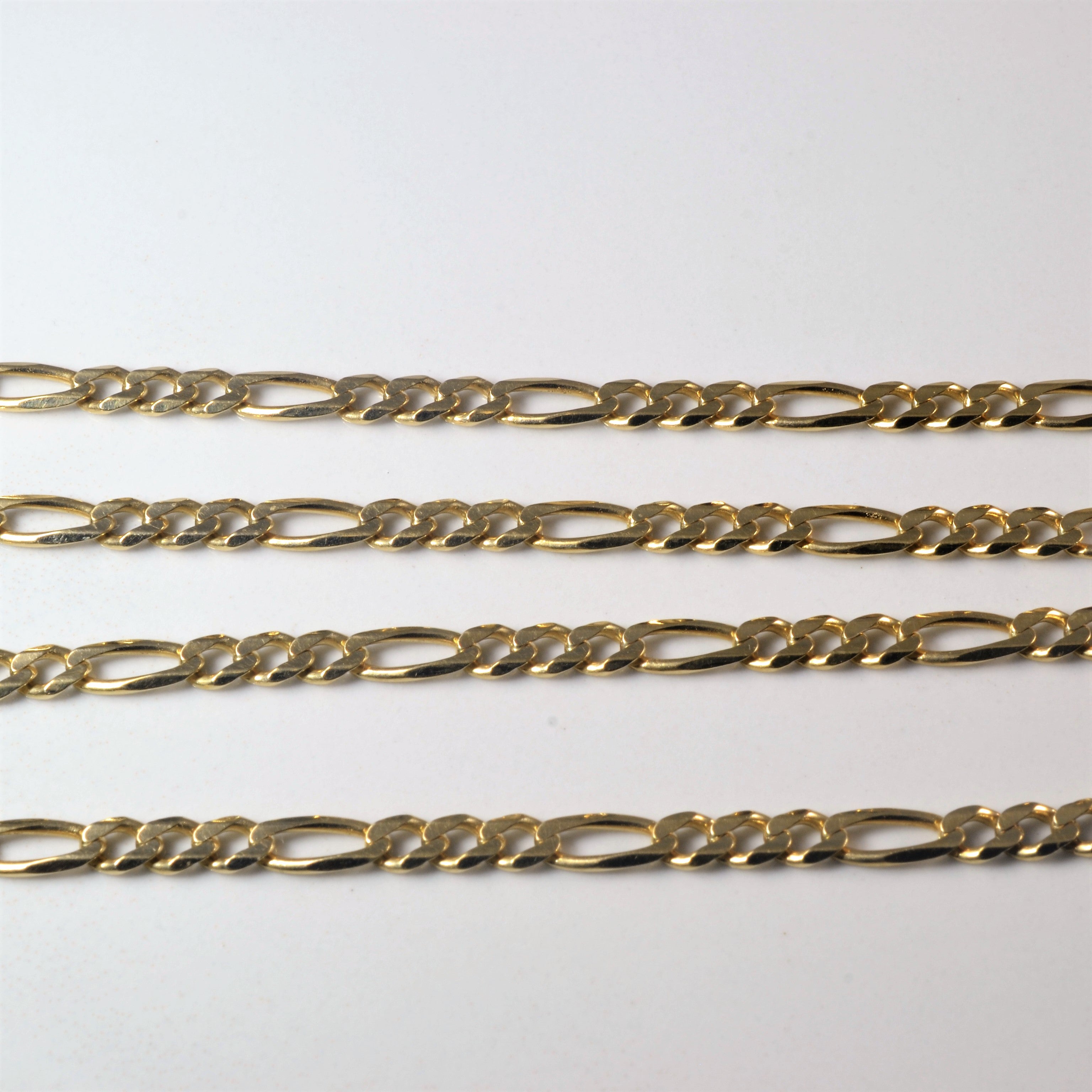 Figaro Link Gold Chain 23
