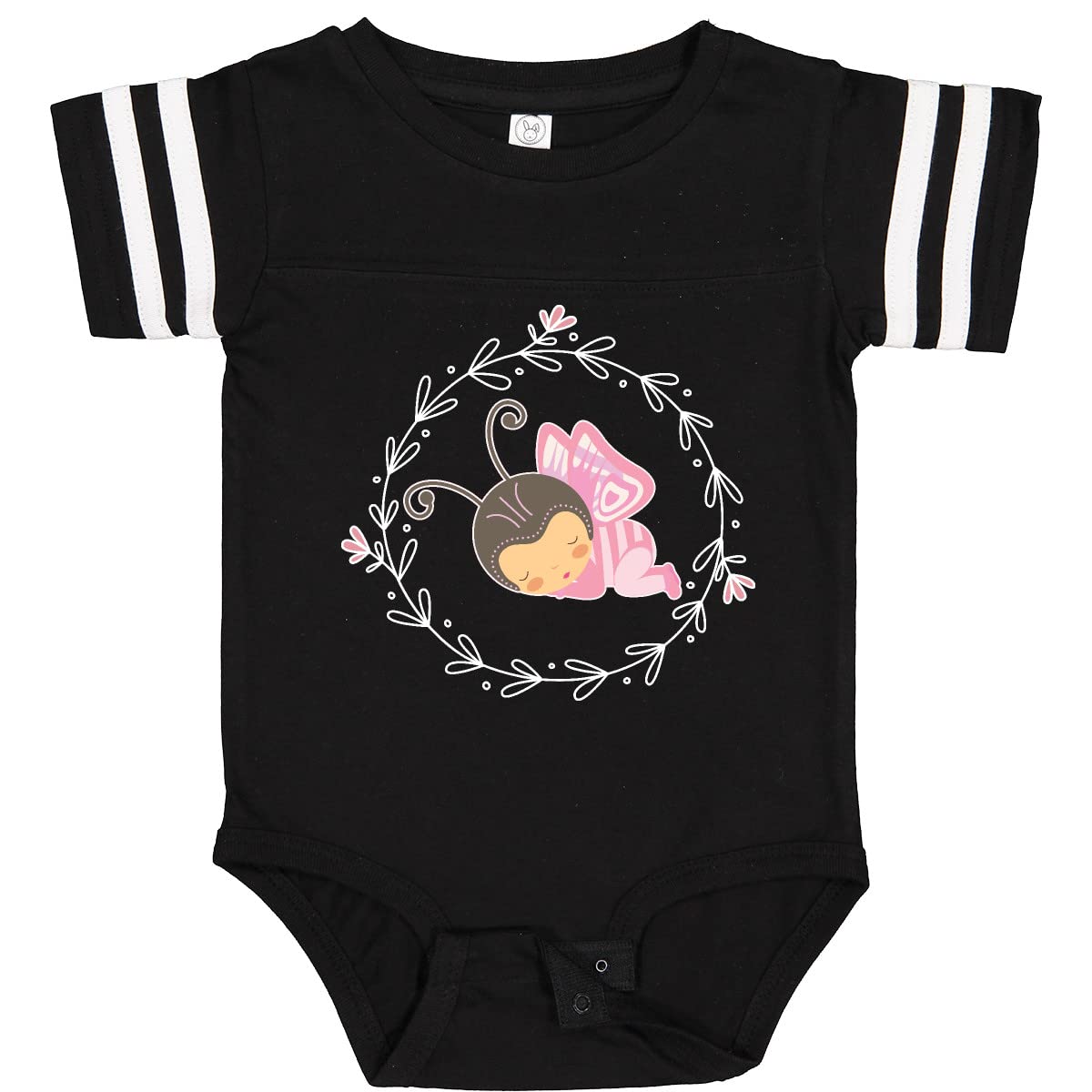 Inktastic Baby Girl Clothes Butterfly Print Bodysuit - Soft Cotton Onesie for Newborns & Infants - Perfect for Playtime, Photo Shoots & Everyday Wear