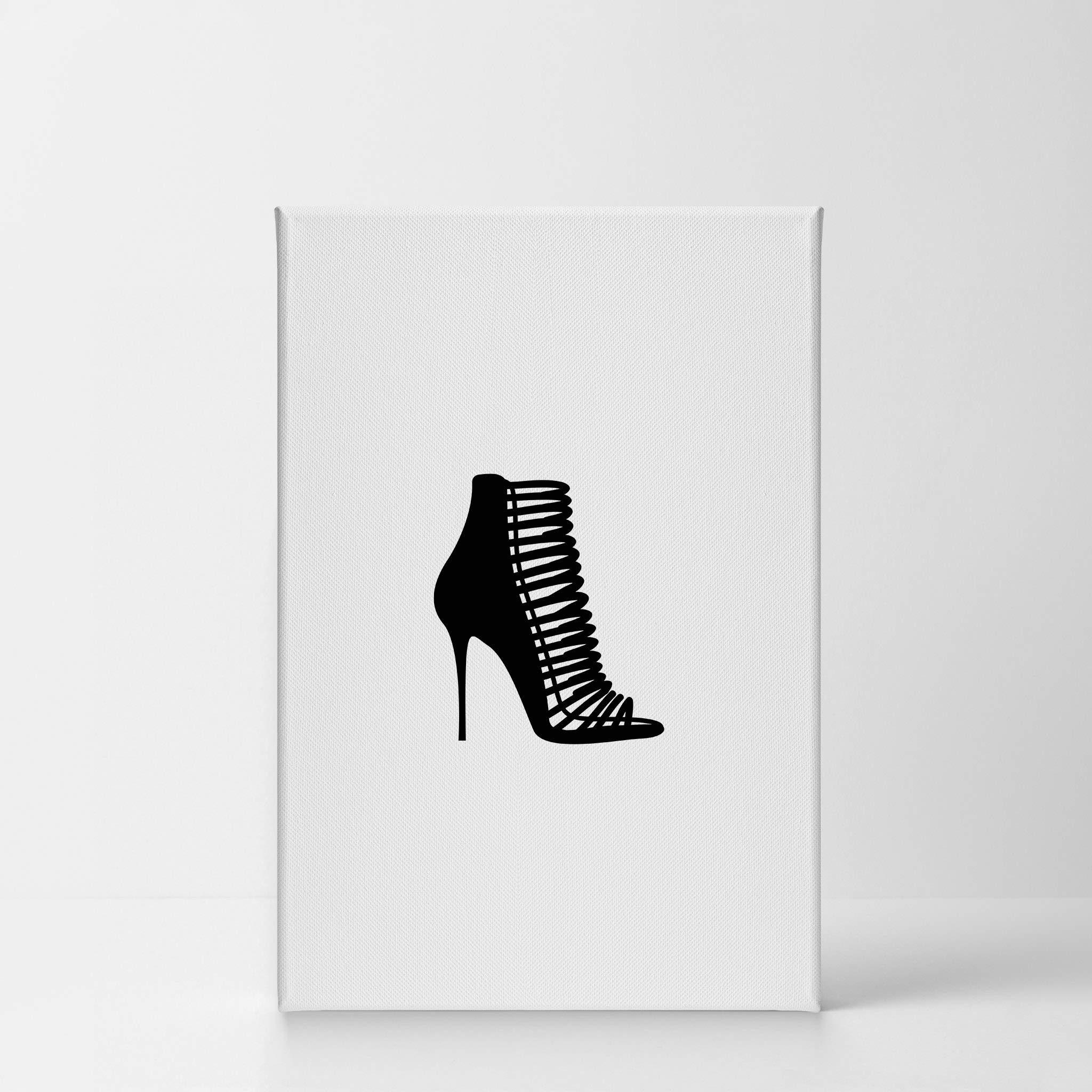 Sexy Woman High Heels Fashion Canvas Print - Modern Black & White Glam Wall Art for Office, Bathroom, Teen Girls Room, Women's Dorm, Bedroom & Living Room Decor - Ready to Hang 36x24 - Perfect for Home, Apartment & Gift Giving