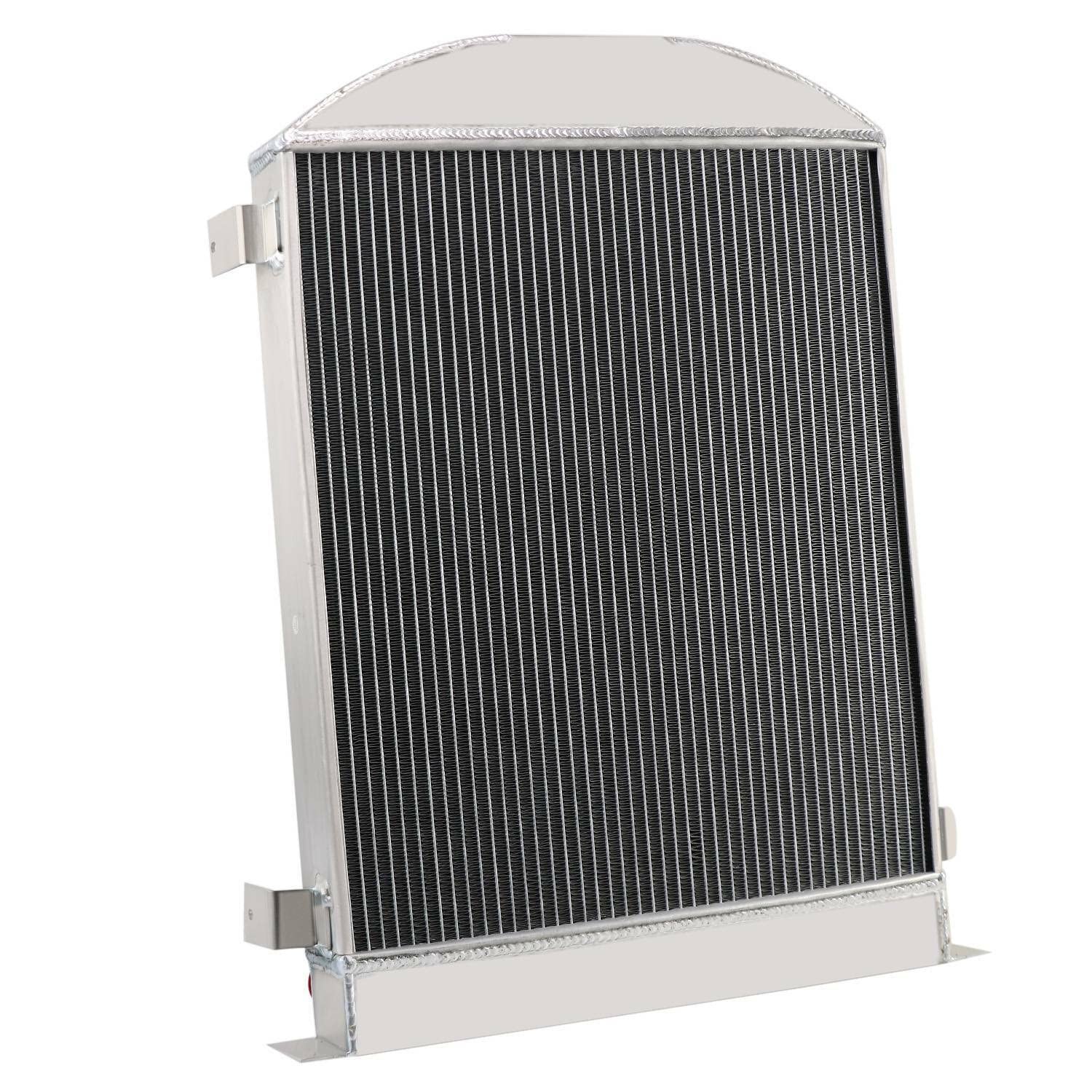 High-Performance 3-Row Aluminum Radiator for 1930-1931 Ford Model A & Hot Rod Chevy V8 - Includes 16