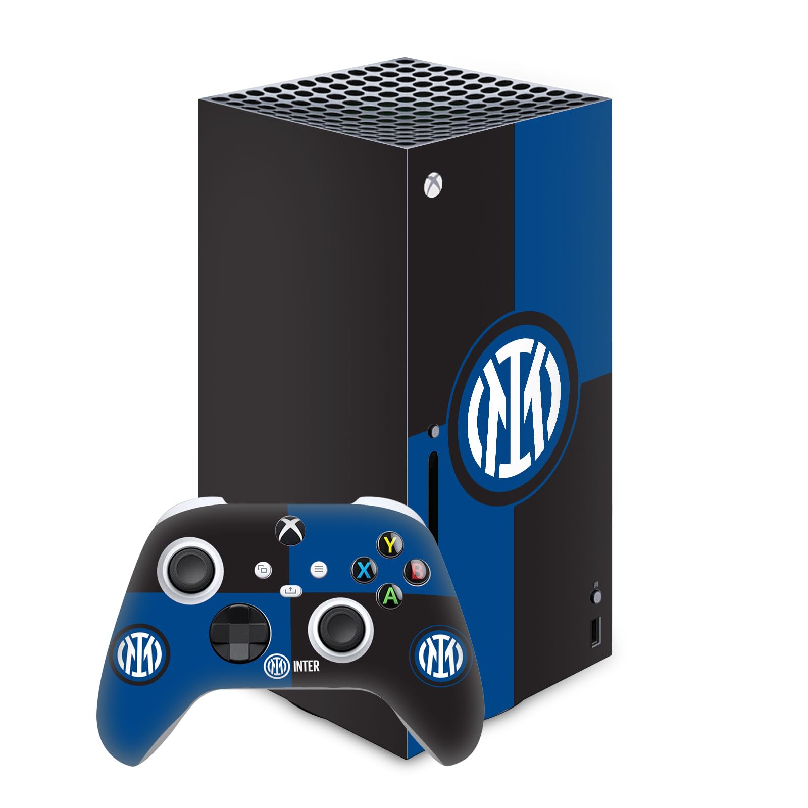 Official Inter Milan Flag Vinyl Sticker Decal for Xbox Series X Console & Controller - Gaming Skin Compatible with Xbox Series X/S - Perfect for Gamers & Soccer Fans