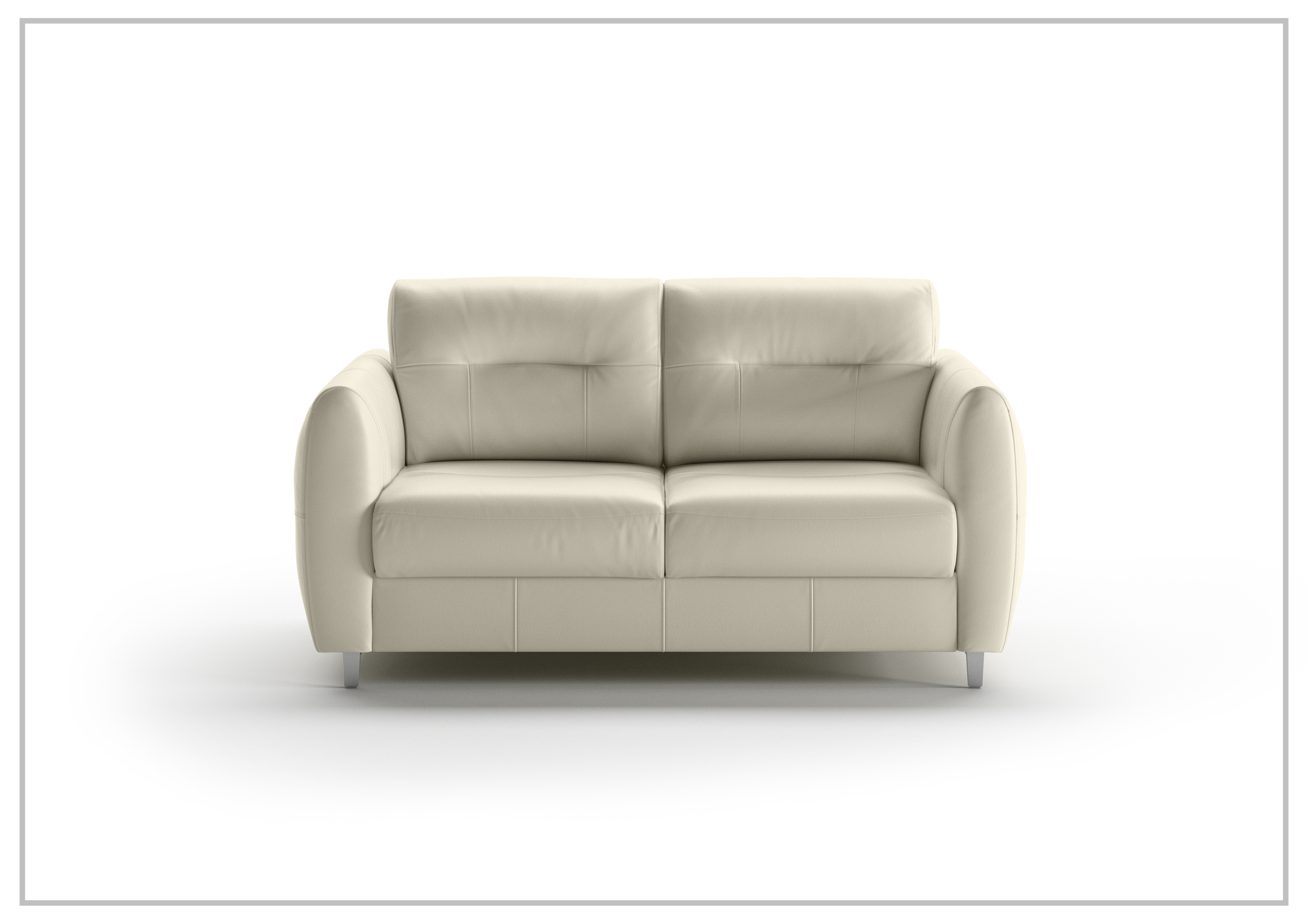 Luonto Jamie 2 Seater Leather Loveseat Sleeper Sofa Bed - Queen Size Convertible Couch for Small Spaces - Perfect for Living Room, Guest Room & Studio Apartments