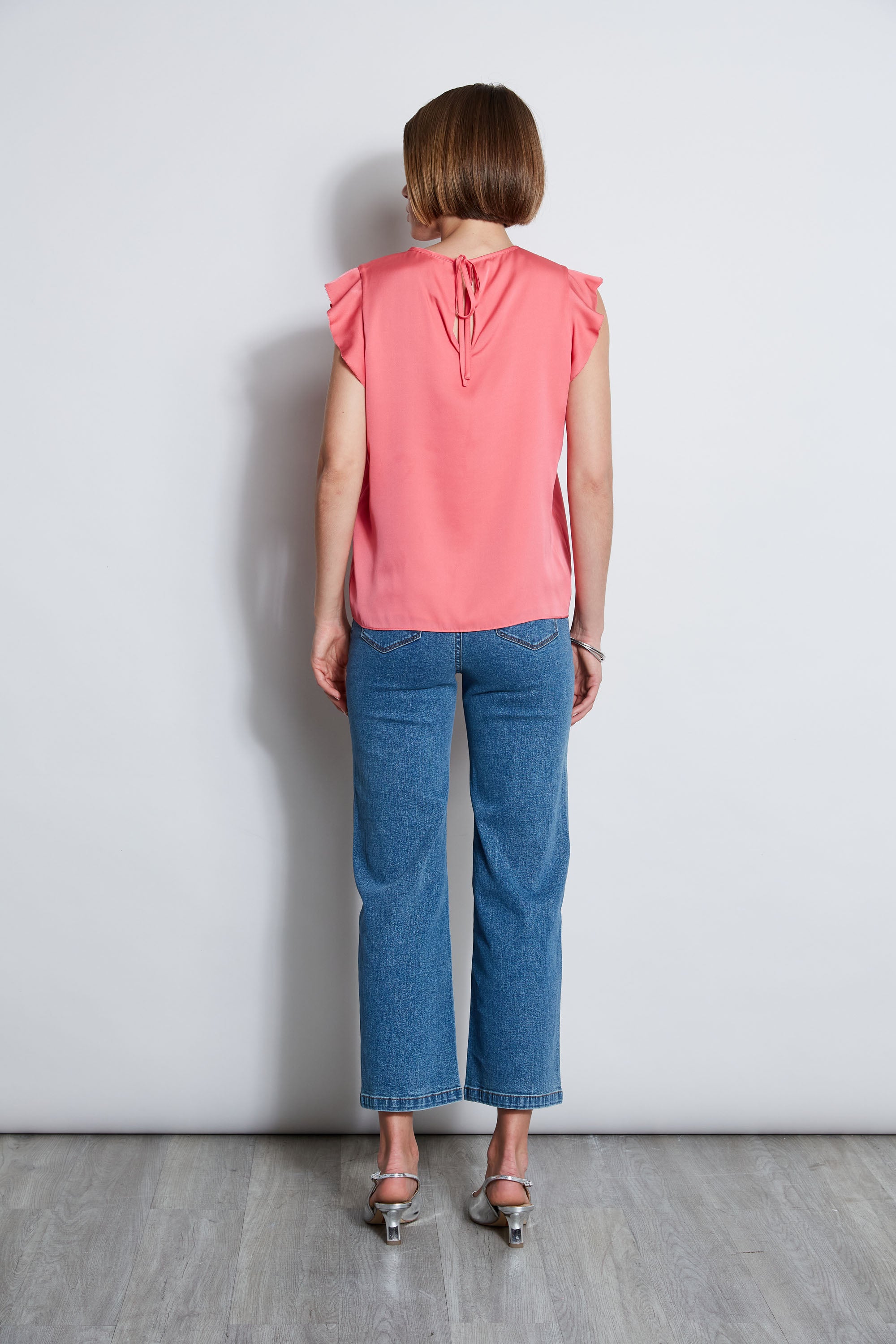 Elegant Silk Ruffle Blouse for Women - Vintage Inspired Flowy Shirt - Perfect for Office Wear, Date Night & Special Occasions