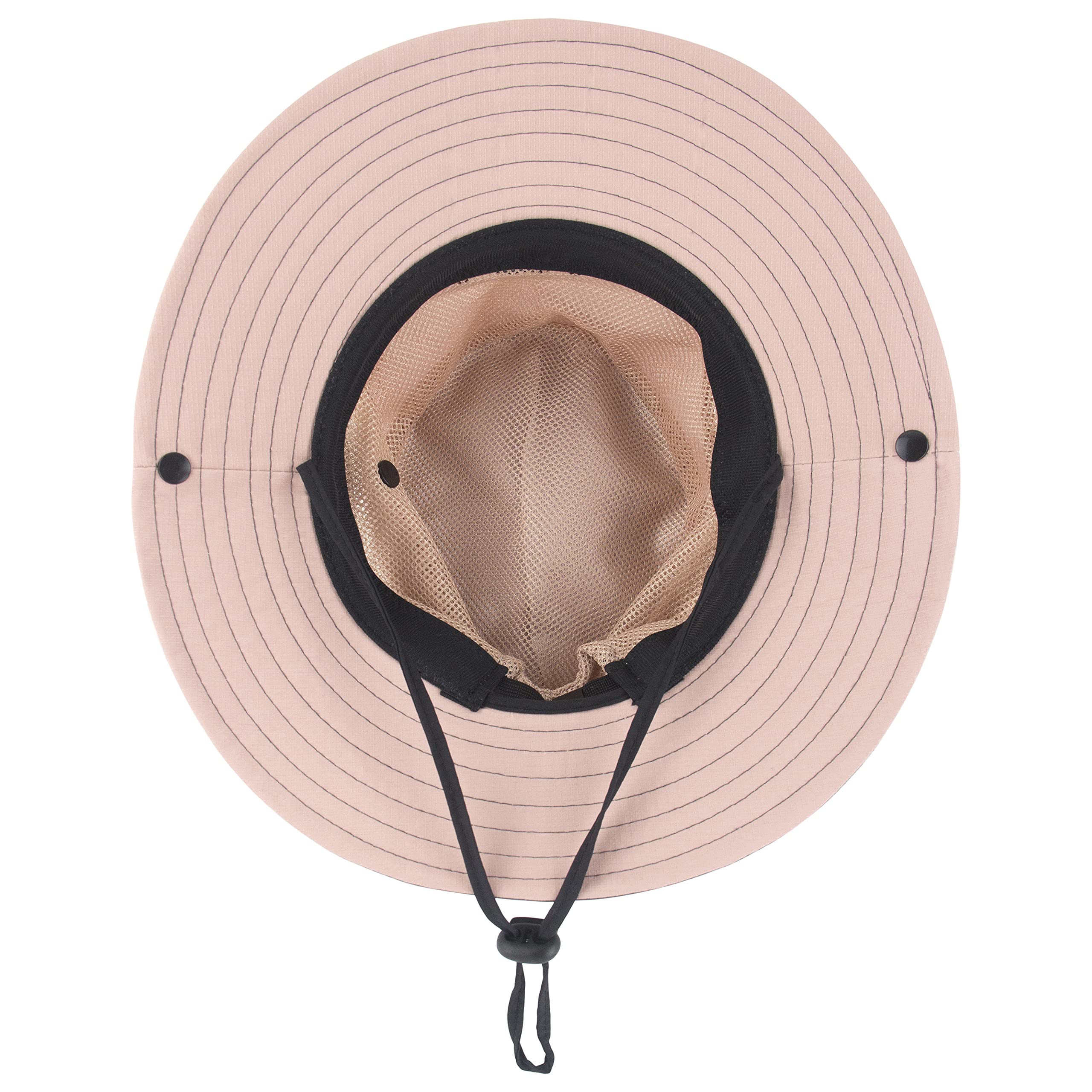 Women's Wide Brim Sun Hat UV Protection - Breathable Mesh Summer Beach Hat with Ponytail Hole, Foldable for Outdoor Activities, Fishing, Gardening & Travel Accessories