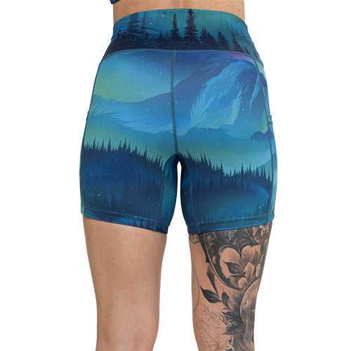 Men's & Women's Aurora Borealis Print Shorts - Trendy Casual Summer Shorts for Beach, Gym, and Outdoor Activities