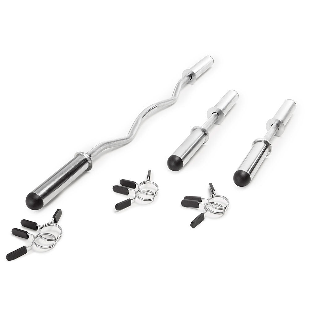 Olympic Curl Bar and Dumbbell Handle Set - 21