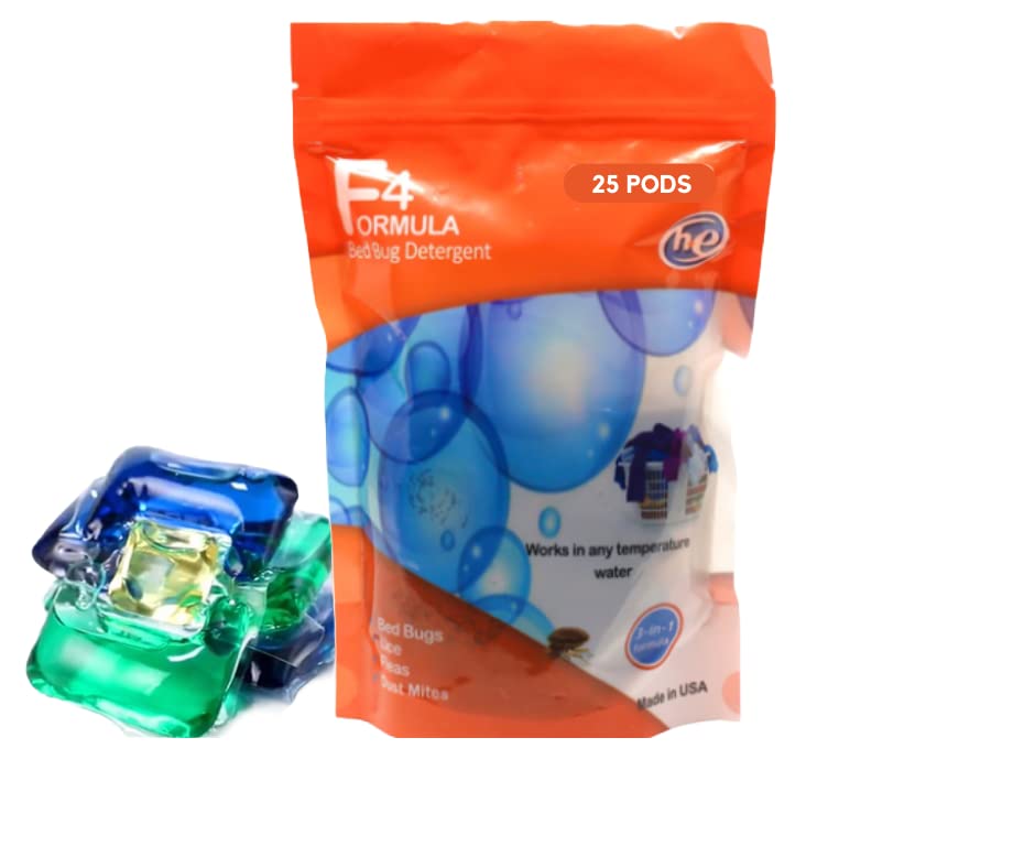 Eco-Friendly Bed Bug Detergent Pods - Kills Bed Bugs & Eggs Fast | Safe for Mattresses, Furniture & Travel Use