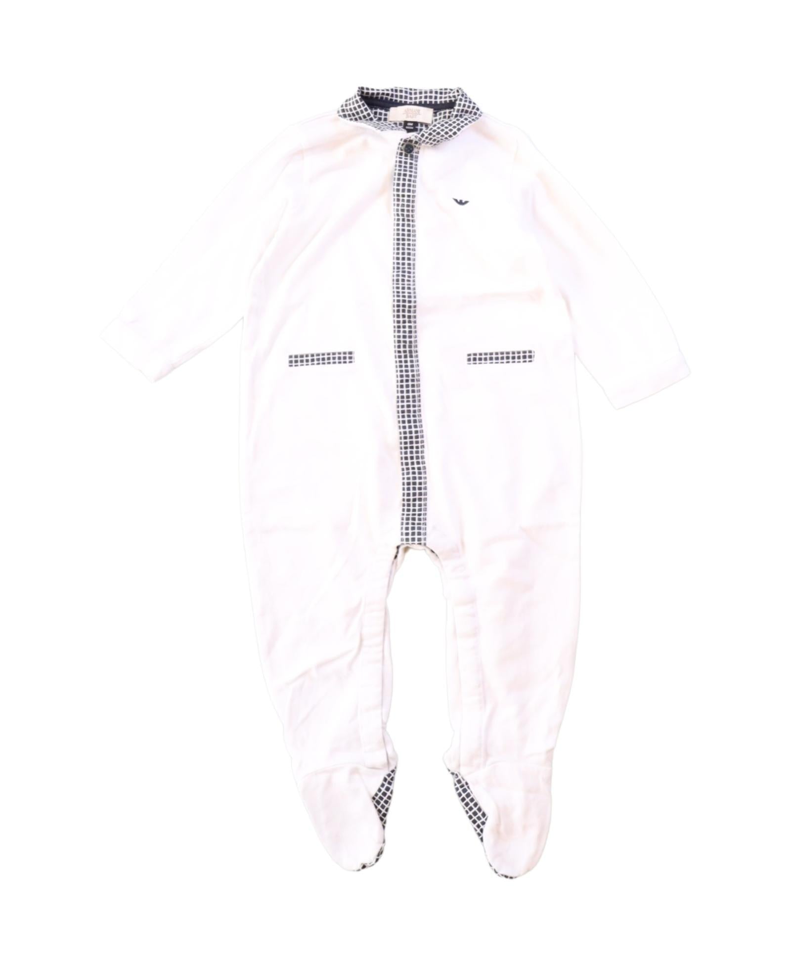 Armani Baby Onesie for 6 Months - Soft Cotton Pajamas with Snap Closure - Perfect for Sleepwear, Playtime & Photo Shoots