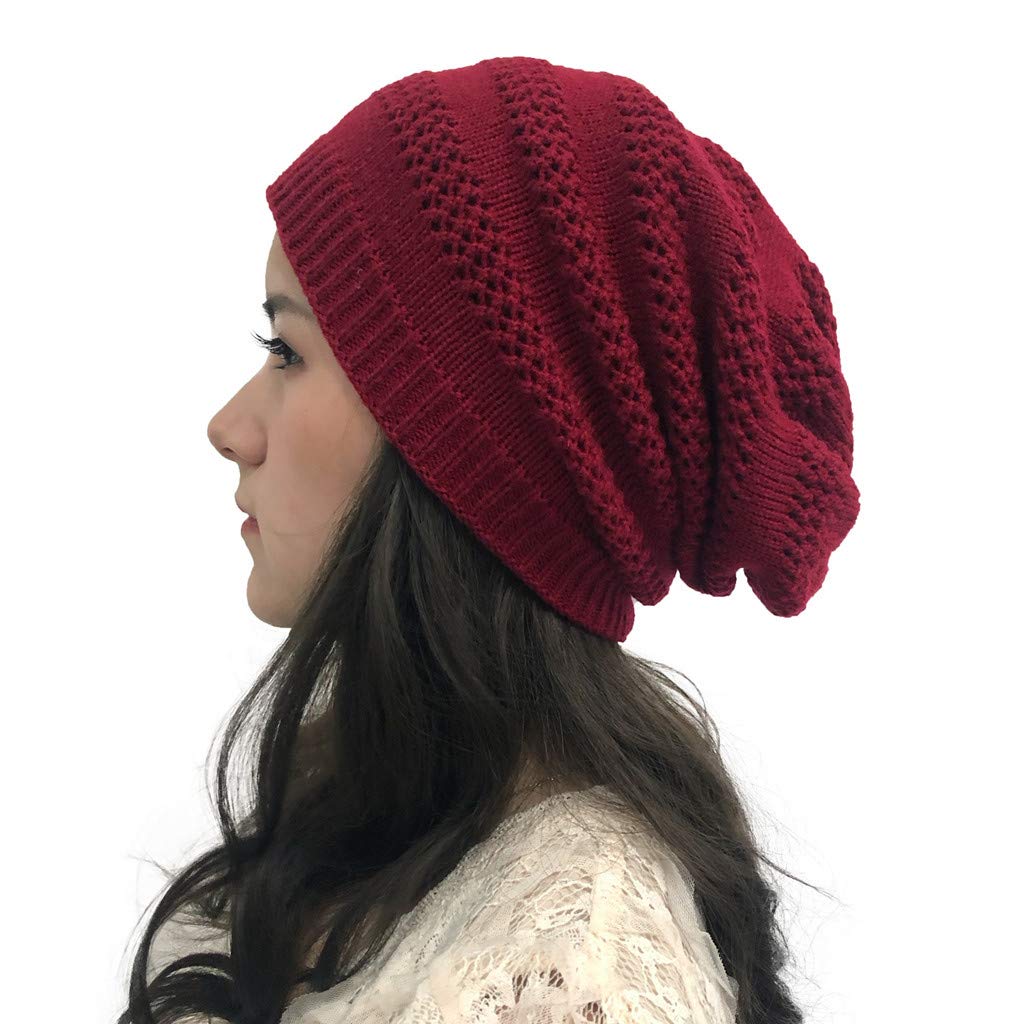 TUSANG Women's Crochet Knit Beanie Hat for Autumn & Winter - Solid Color & Splice Design, Warm & Stylish Outdoor Hats for Cold Weather - Perfect for Hiking, Skiing, and Daily Winter Fashion