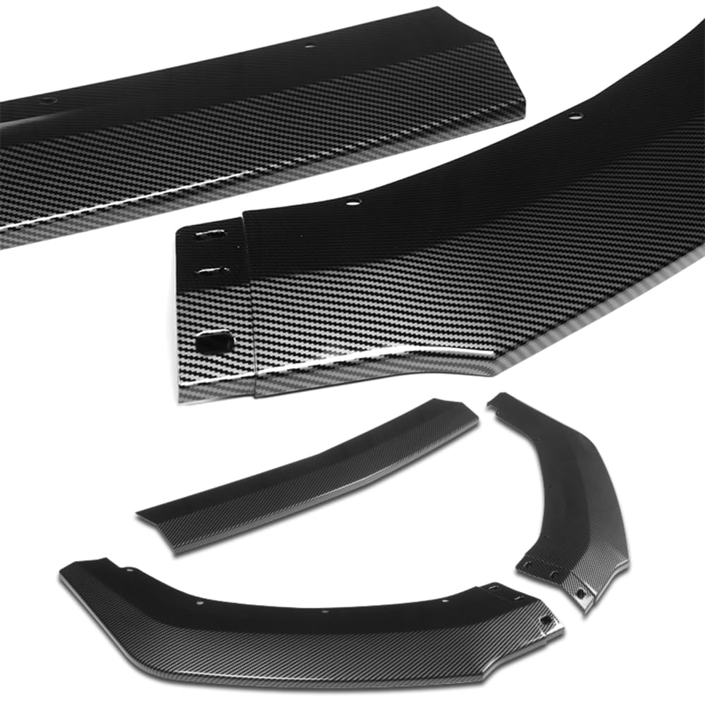 G-Style Front Bumper Lip Spoiler for 2024-2025 Ford Mustang ECO | ABS Painted Carbon Fiber Style | Enhanced Aerodynamics & Aggressive Styling | Perfect for Car Enthusiasts & Street Racing