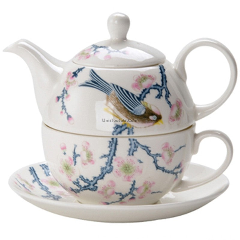 Premium Tangshan Bonoe Chinese Tea Set for One - Perfect for Home, Office, or Gift Giving