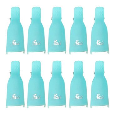 10PCS Gel Nail Polish Remover Clips - Reusable Nail Art Manicure Tools for Soaking Off UV/LED Gel Polish - Perfect for At-Home & Salon Nail Care