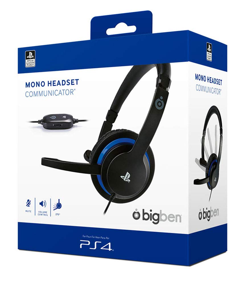 Official Sony Playstation Licensed Mono Headset by Bigben Interactive - Compatible with Playstation 4 - Perfect for Gaming, Streaming & Online Chat