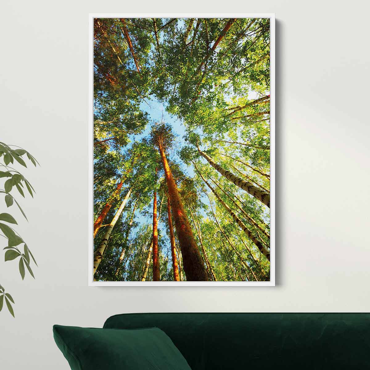 Green Big Trees Wall Art Canvas 8903 - Nature Inspired Landscape Painting for Living Room, Bedroom & Office Decor