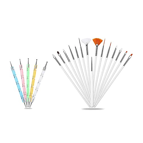 Shidara 20-Piece Nail Art Dotting Tools Set for Professional Nail Design, Dot Painting, and Polish Application | Perfect for Salon, Home Manicure & DIY Nail Art Projects