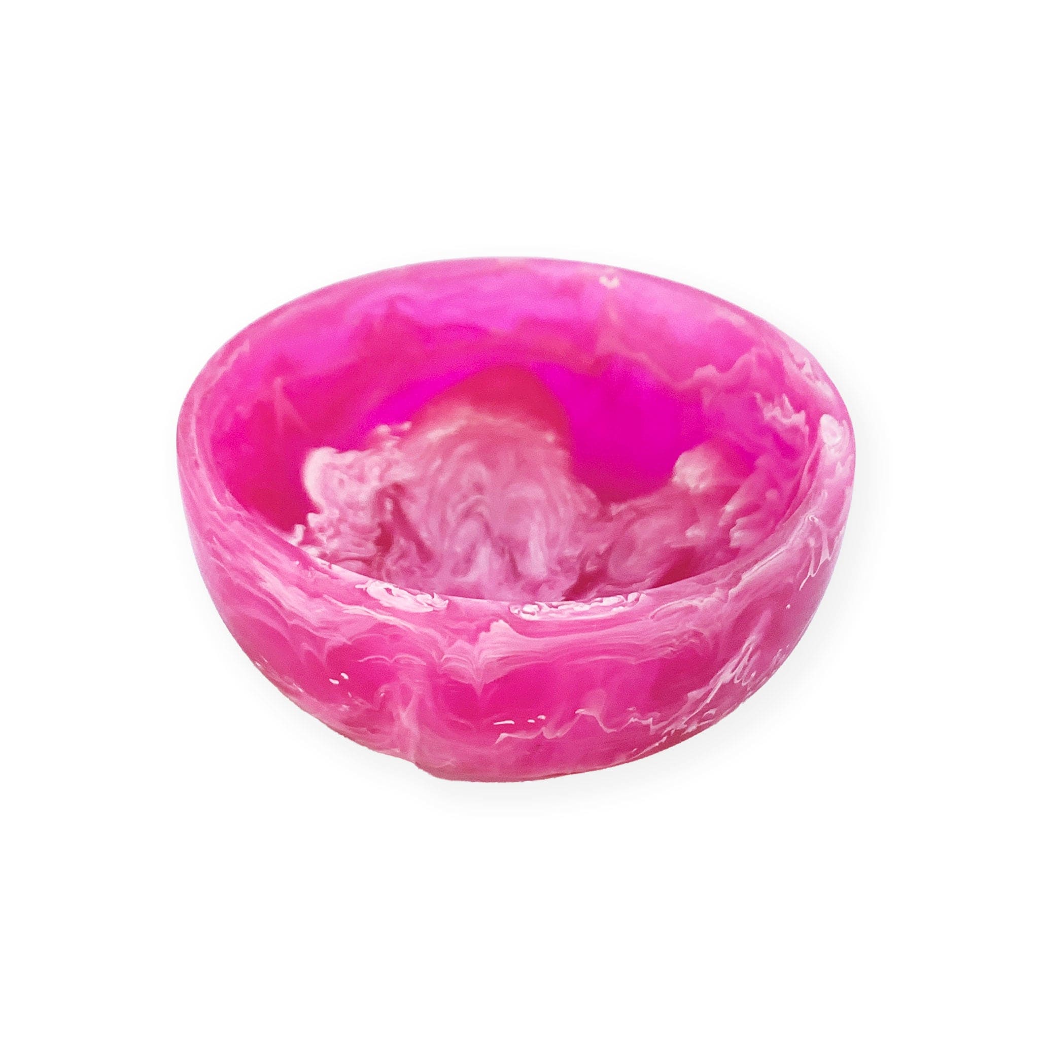 Handmade Swirl Resin Mini Bowls with Rose Design - Perfect for Jewelry, Candies & Home Decor (Set of 4)