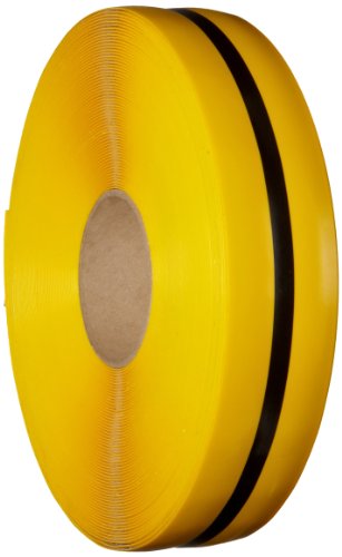 Mighty Line 4RYBLKCTR 4-Inch Wide Yellow Floor Tape with Black Center - 100 Feet Long, Non-Slip Safety Tape for Warehouses, Factories & Industrial Areas (1 Roll Pack)