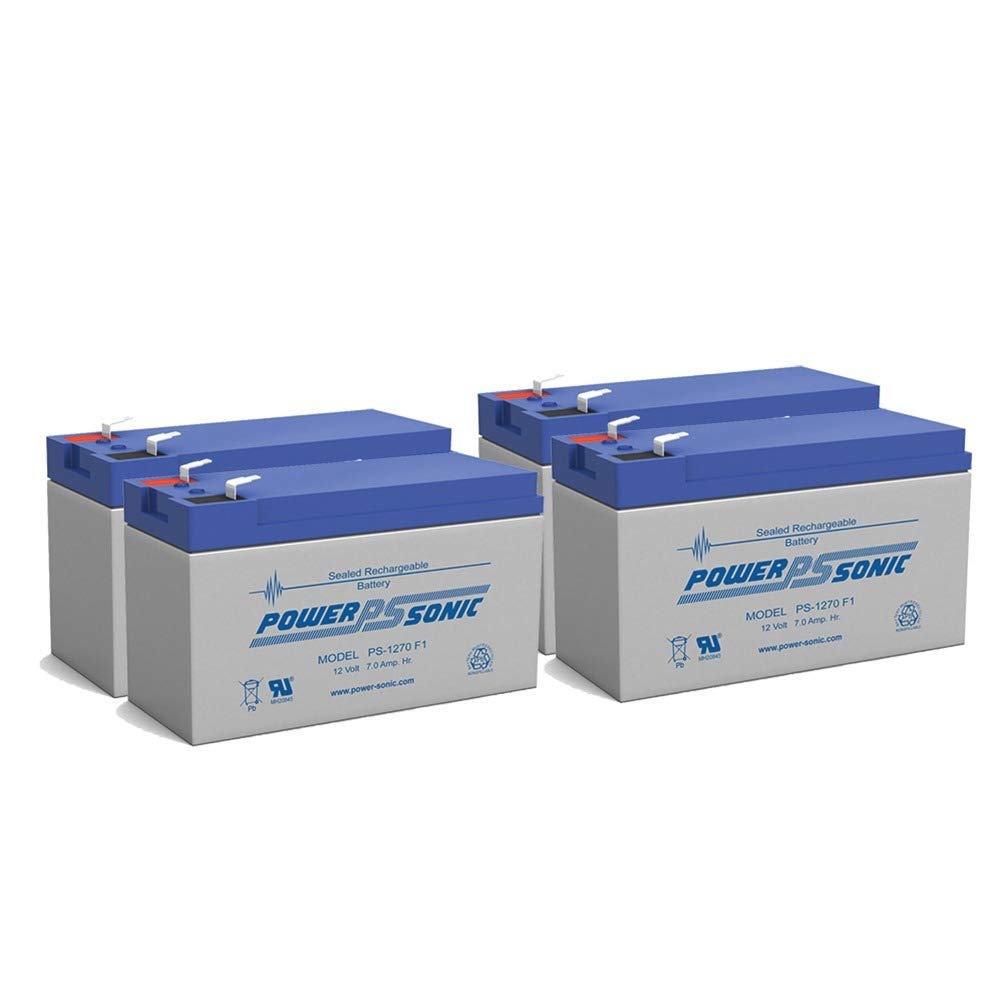 Power Sonic 12V 7Ah Replacement Battery for Hot Wheels Urban Shredder - 4 Pack - Perfect for Kids Ride-On Cars, Power Wheels, and Toy Vehicles